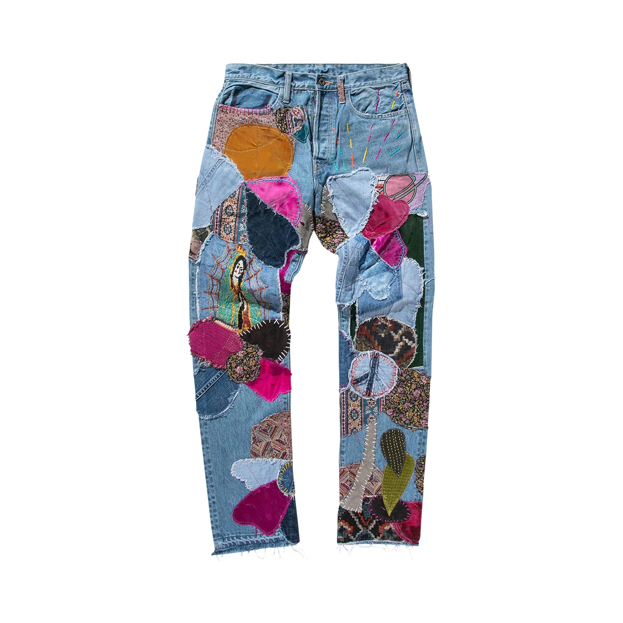 Pre-owned Kapital 14oz Denim Crazy El Paso 5p Monkey Cisco (hippie Insane Remake) 'indigo Processing' | Blue |