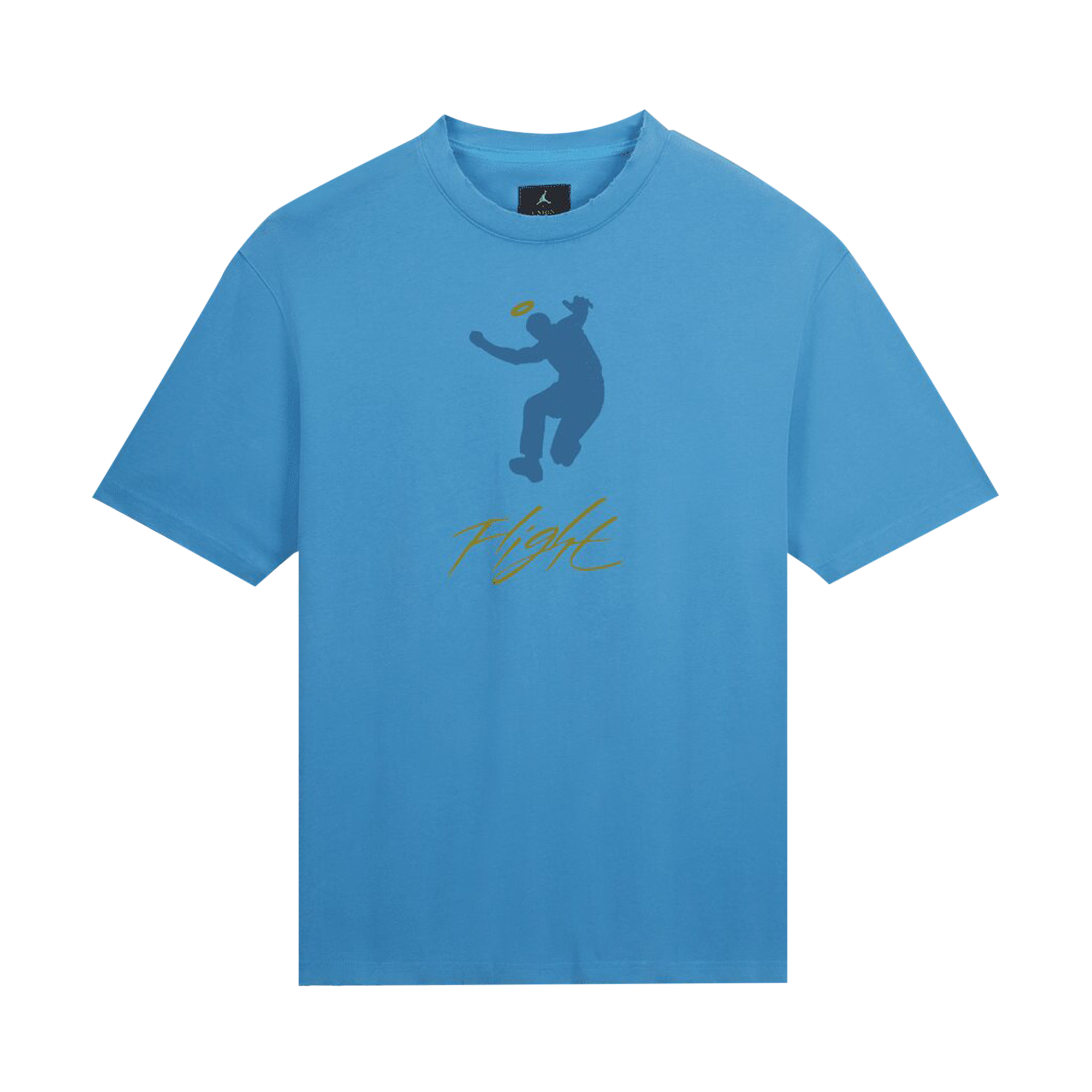 Pre-owned Air Jordan X Union La Graphic T-shirt 'equator Blue'