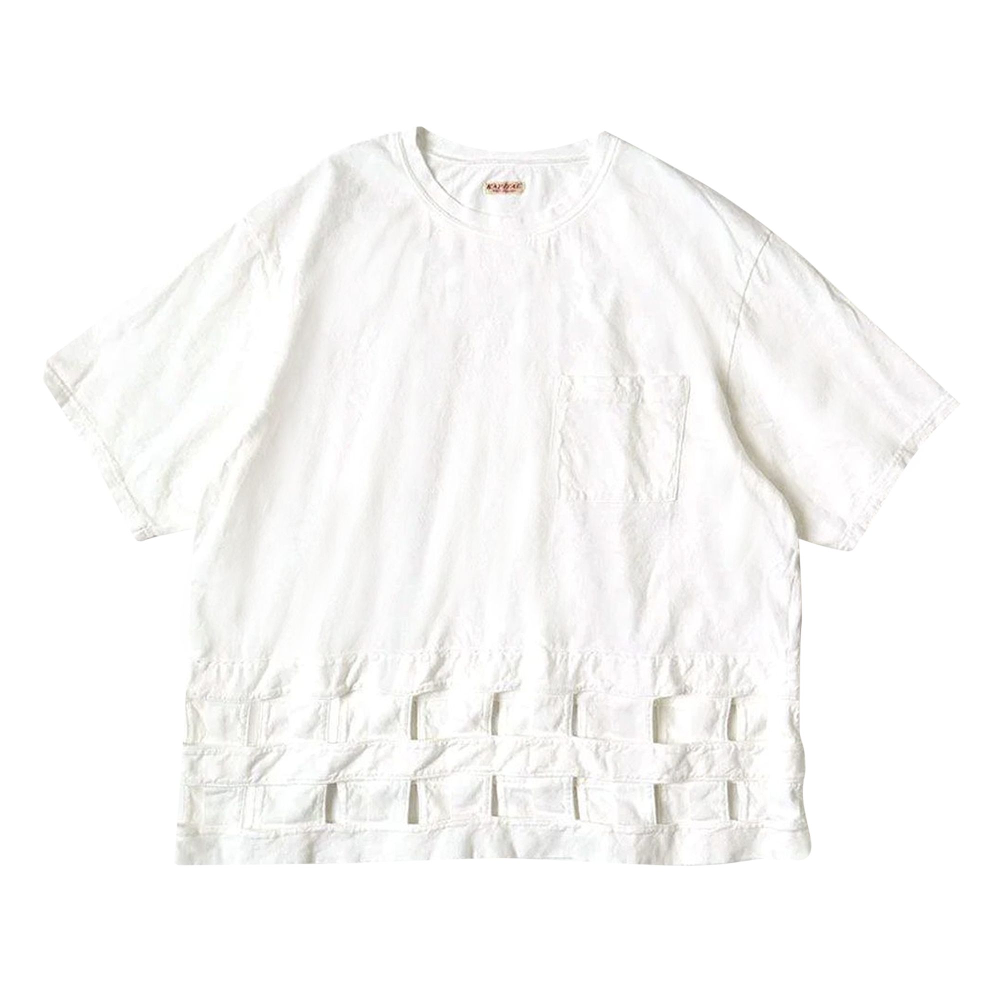 Pre-owned Kapital 20 / -jersey Windowpane T-shirt 'white' | Men's Size 3
