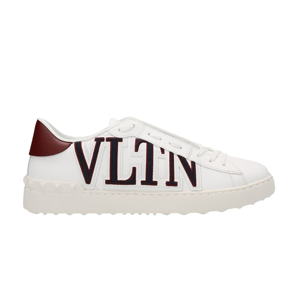 Pre-owned Valentino Garavani Valentino Valentino Open Sneaker 'logo Print - Marine' | White | Men's Size 44