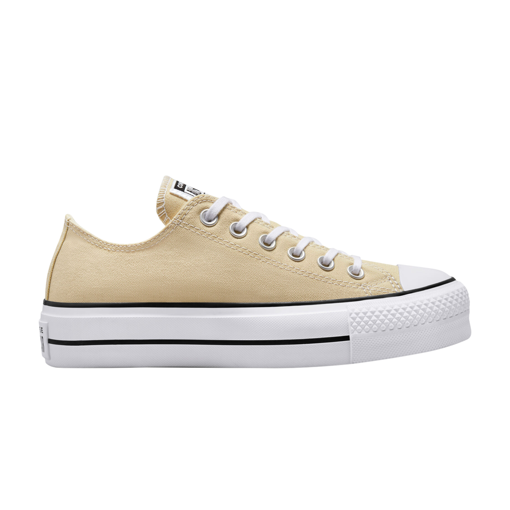 Pre-owned Converse Wmns Chuck Taylor All Star Lift Platform Canvas Low 'oat Milk' In Cream