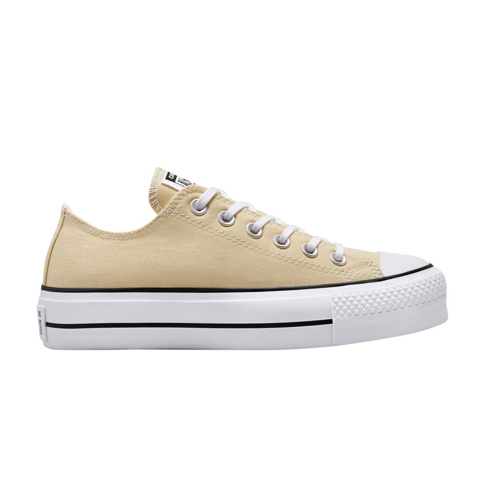 Pre-owned Converse Wmns Chuck Taylor All Star Lift Platform Canvas Low 'oat Milk' In Cream