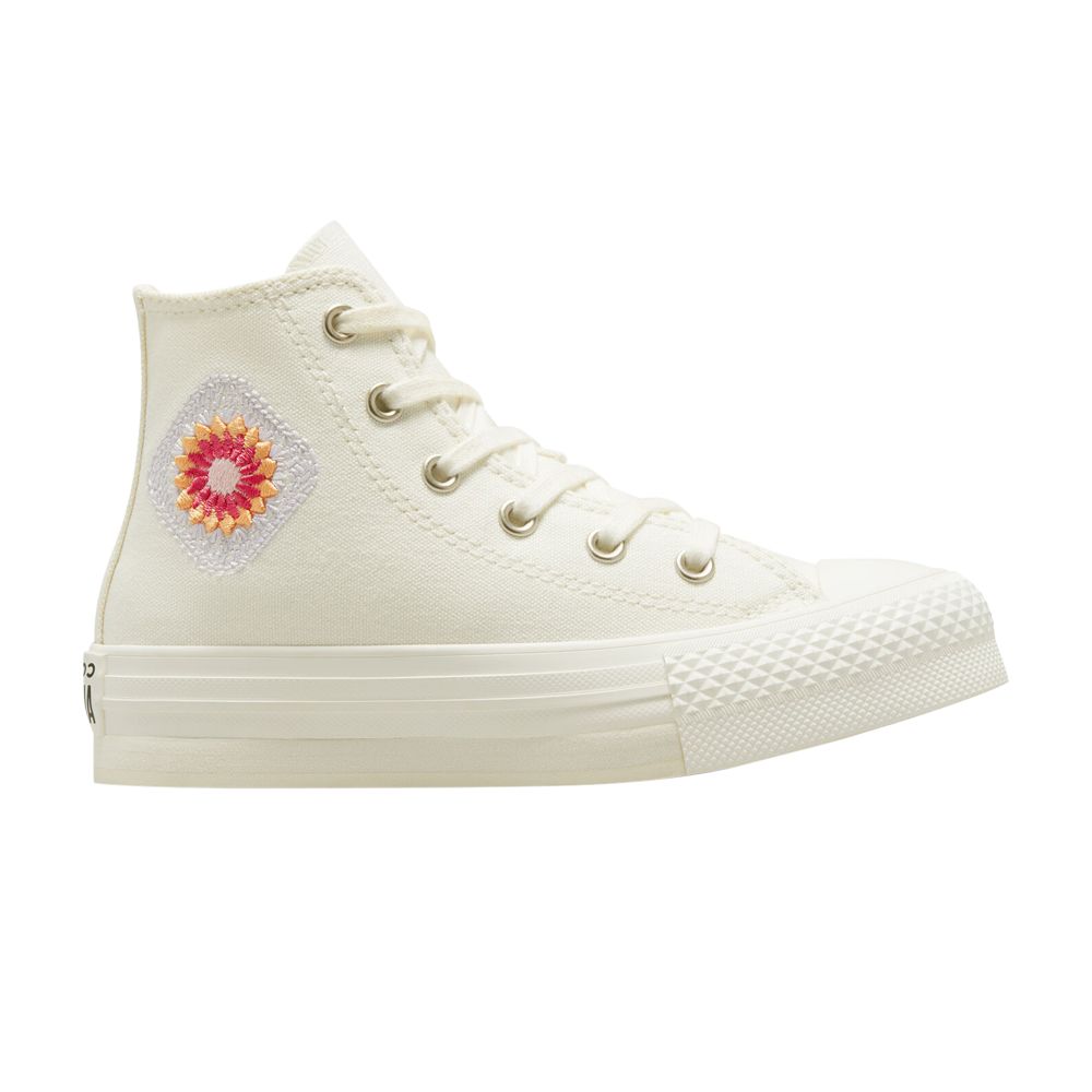 Pre-owned Converse Chuck Taylor All Star Eva Lift Platform High Ps 'festival Florals' | Cream | Kid's Size 11