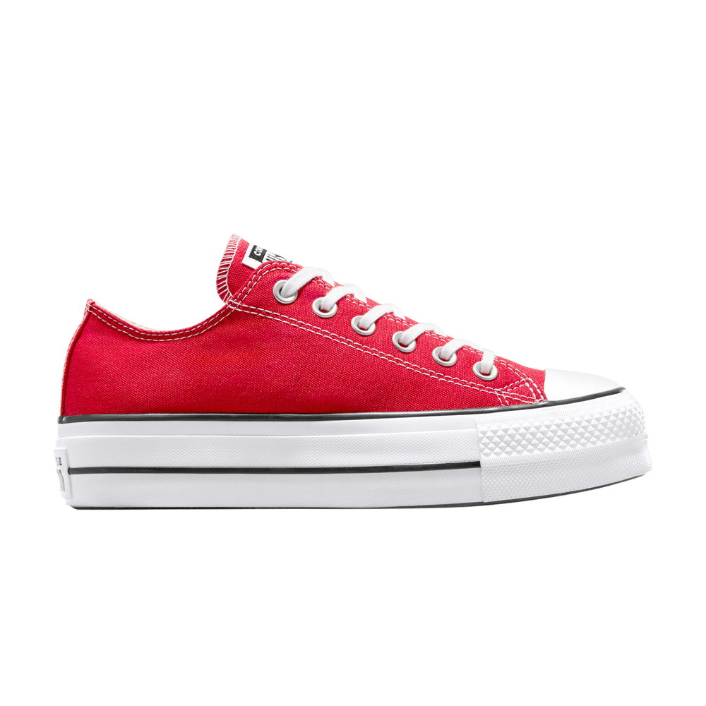 Pre-owned Converse Wmns Chuck Taylor All Star Lift Platform Canvas Low 'red White'