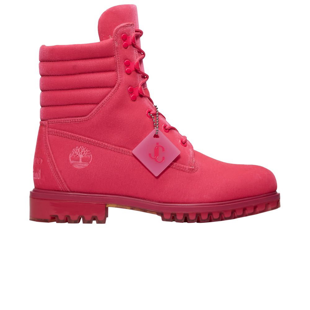 Pre-owned Timberland Jimmy Choo X 6 Inch Puffer Boot 'medium Pink'