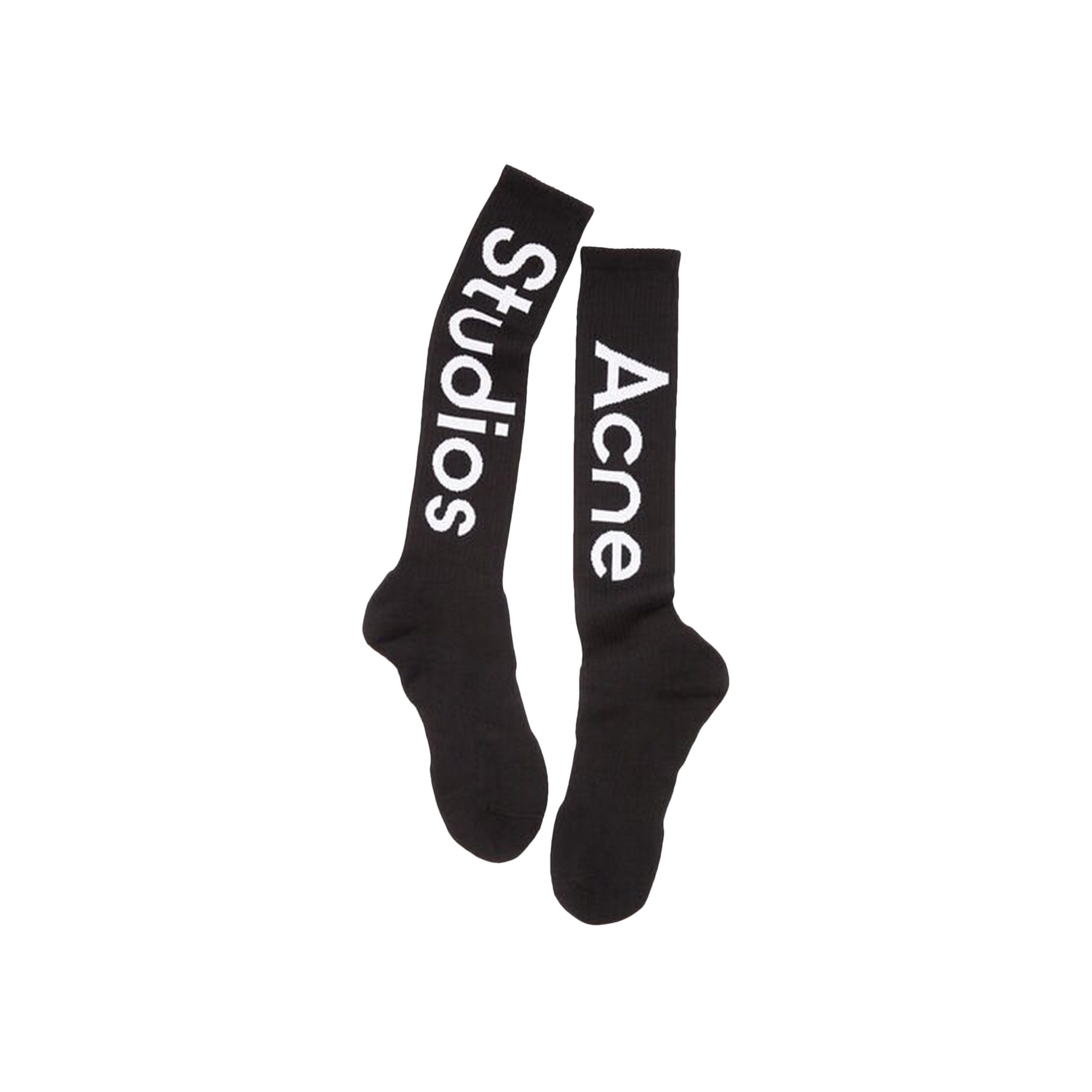 Pre-owned Acne Studios Ribbed Sock 'black'