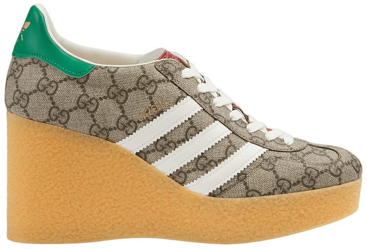 adidas x Gucci women's Gazelle sneaker in beige and ebony Supreme