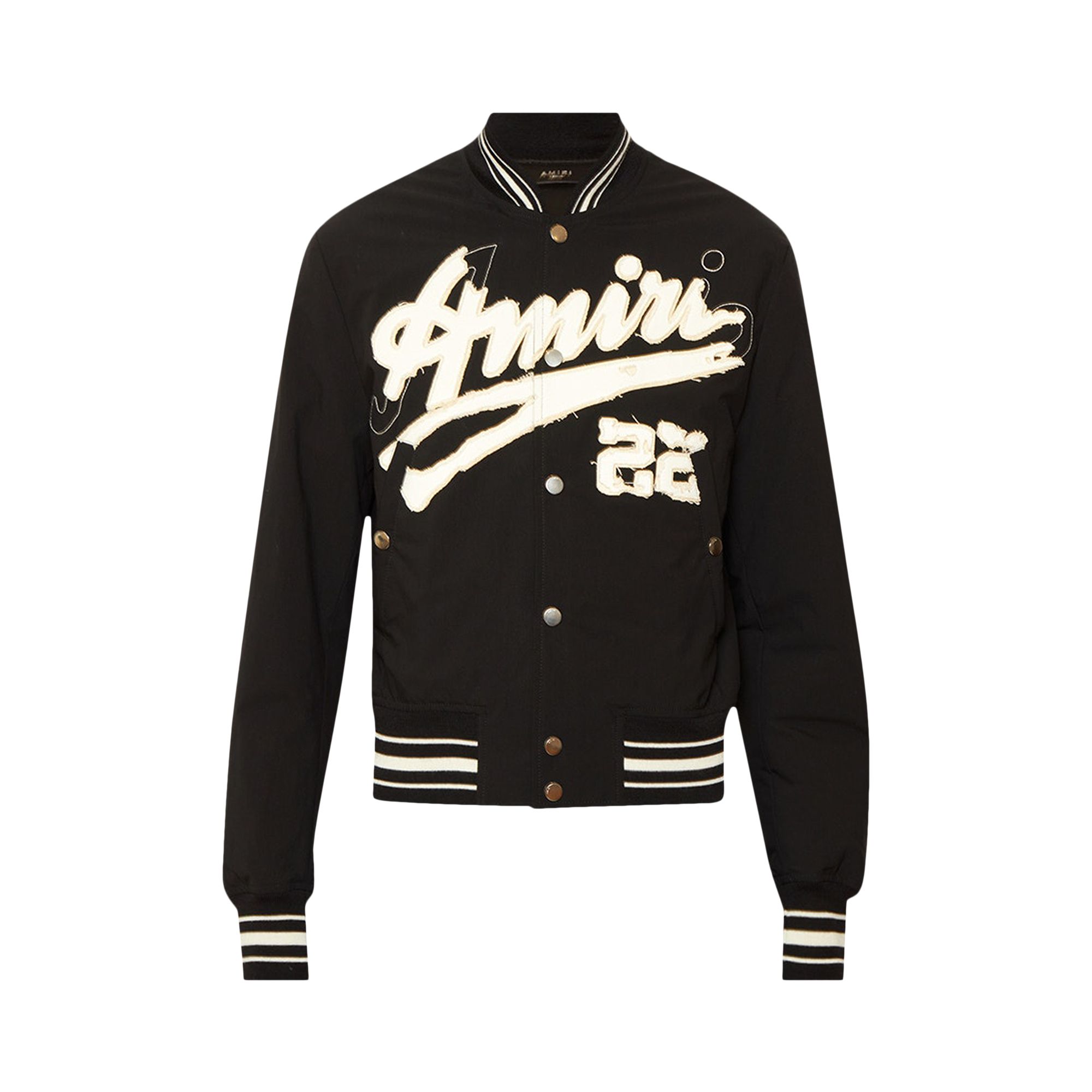 Pre-owned Amiri Shrunken Bomber 'black/alabaster' | Men's Size Xxl