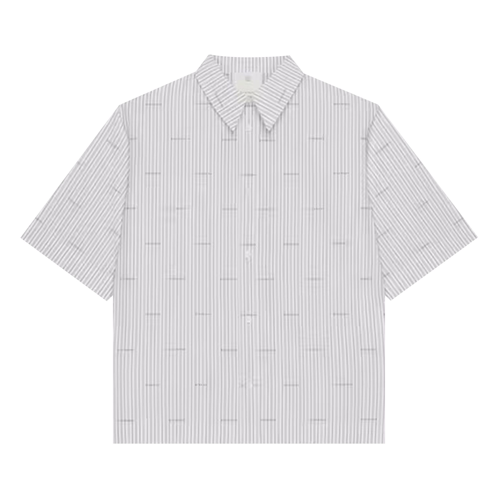 Pre-owned Givenchy Stripe Logo Shirt 'grey' | Men's Size 41 In Gray