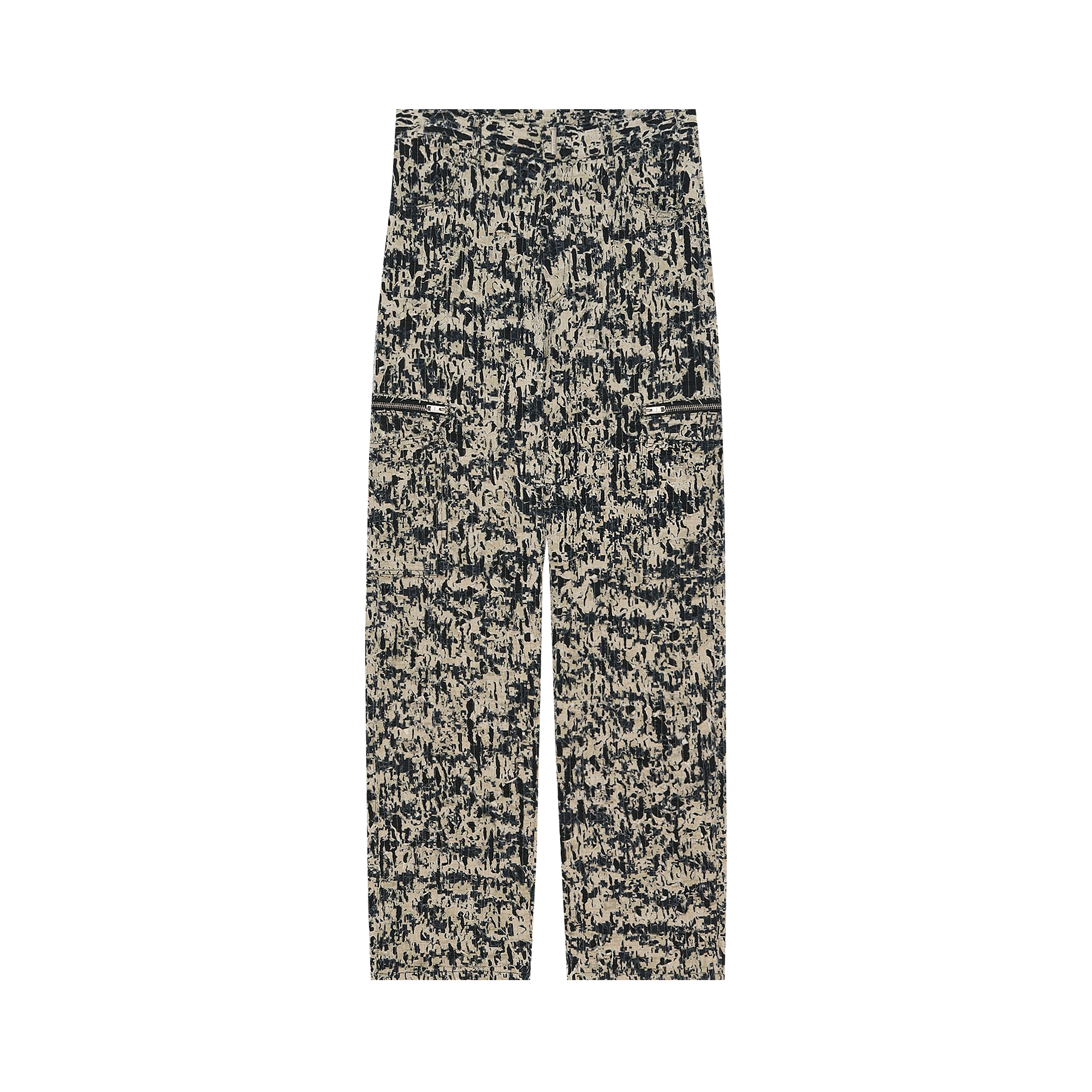 Pre-owned Givenchy Loose Fit Pant With Cargo Pocket And Zip 'beige/black' In Multi-color