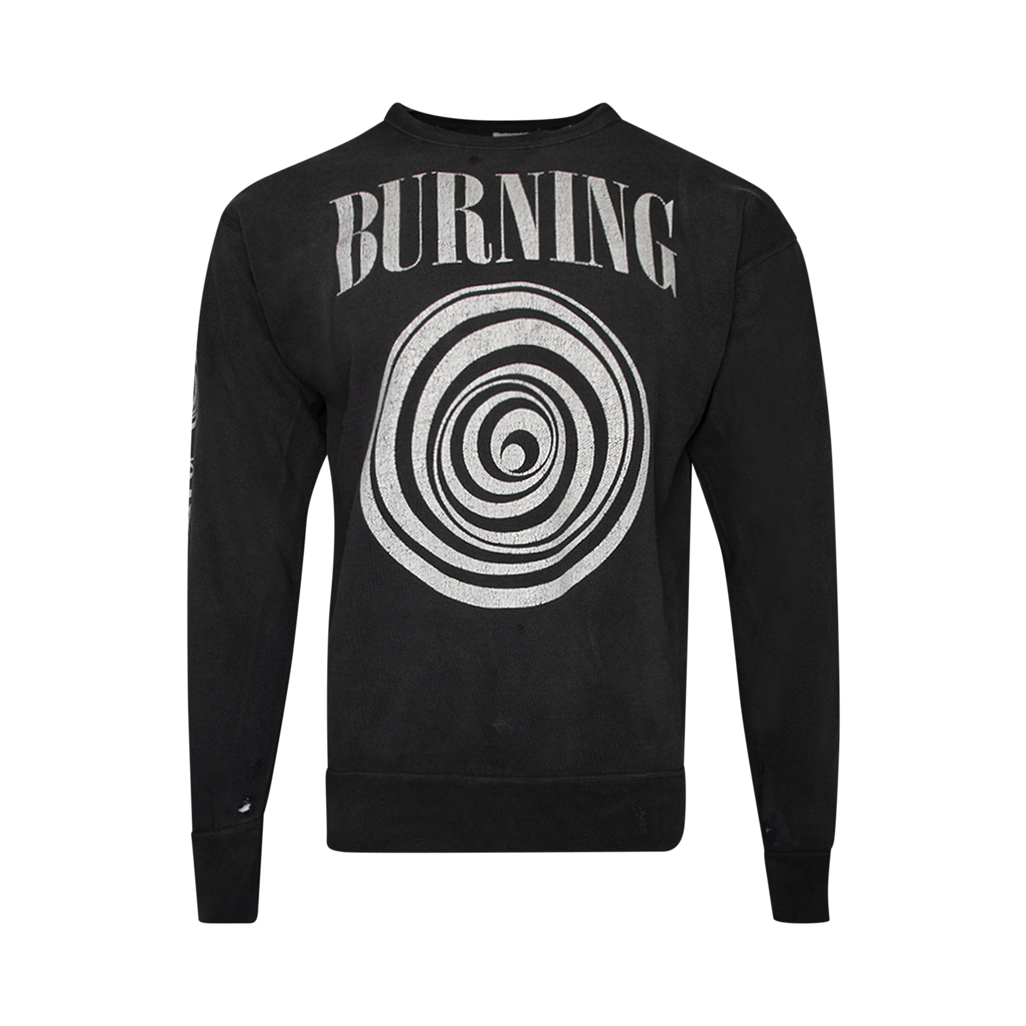 Pre-owned Saint Michael Burning Crewneck Sweatshirt 'black'