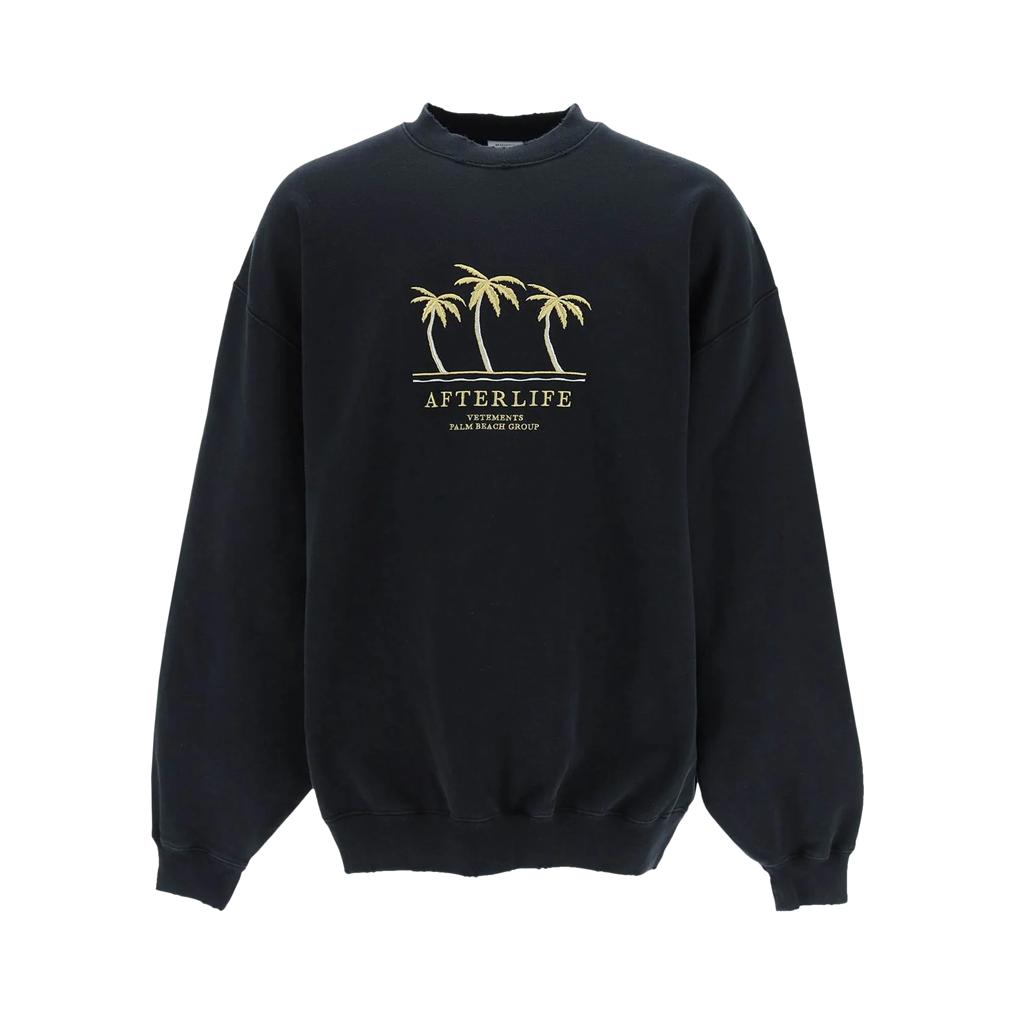 Pre-owned Vetements Embroidered Afterlife Sweatshirt 'black'