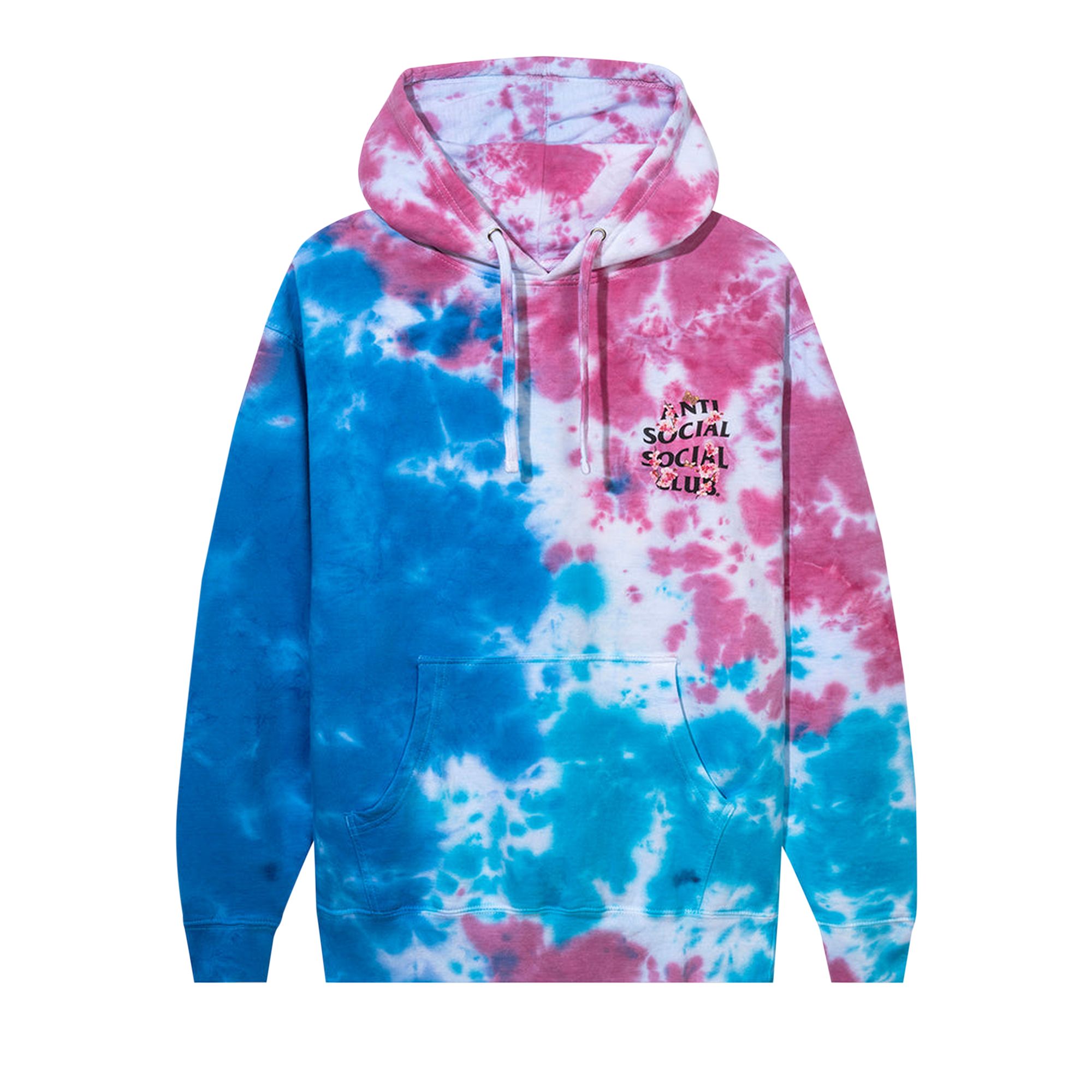 Pre-owned Anti Social Social Club Kkoch Hi-5 Hoodie 'candy Tie Dye' In Multi-color