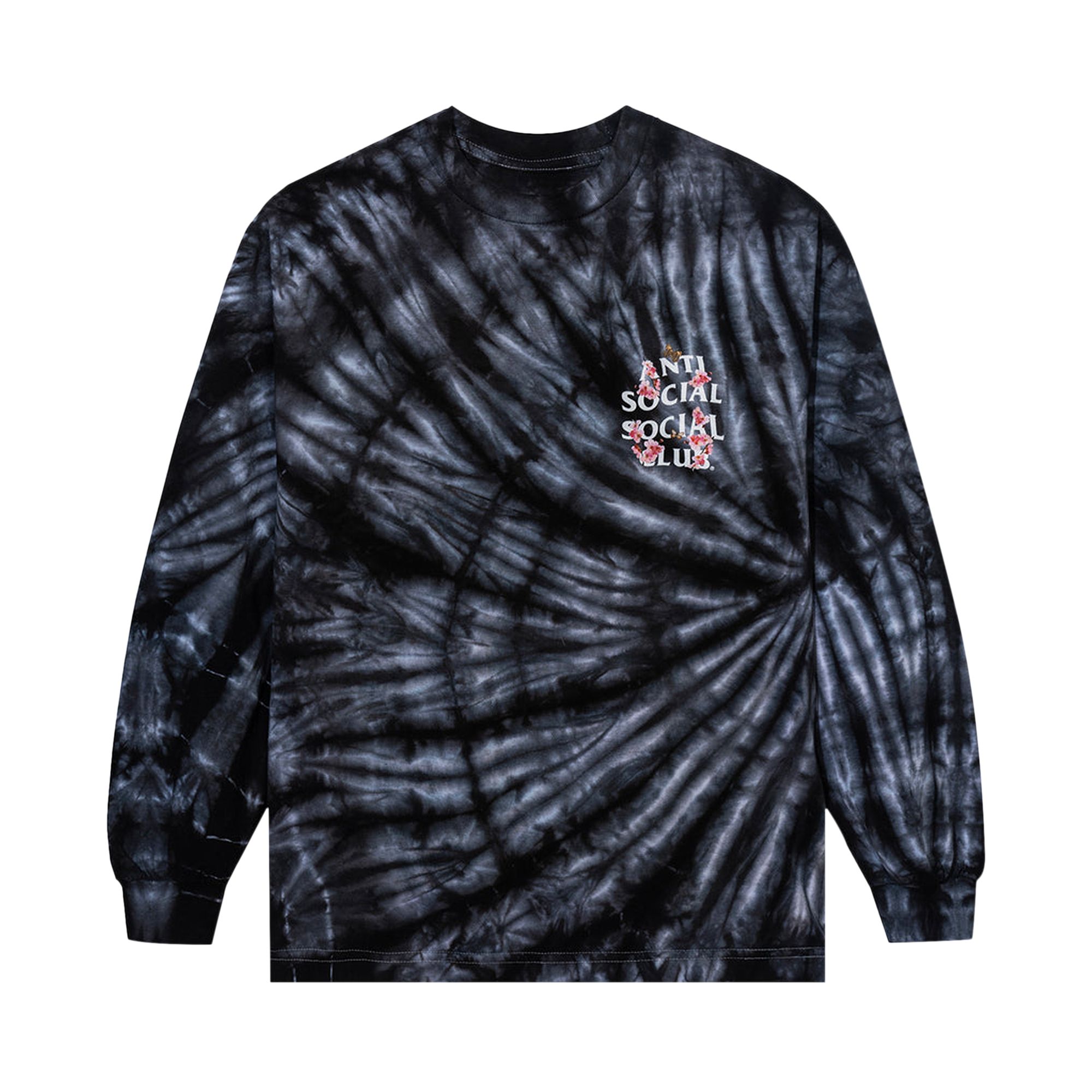 ANTI SOCIAL SOCIAL CLUB ANTI SOCIAL SOCIAL CLUB KKOCH WIFI TIE DYE LONG-SLEEVE 'BLACK'