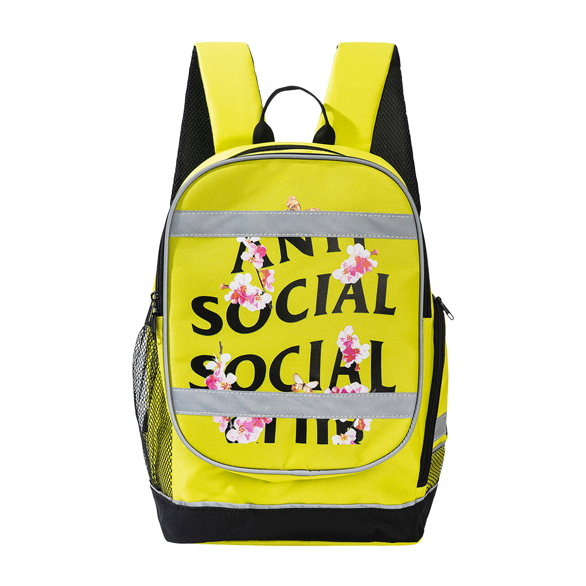 Pre-owned Anti Social Social Club Kkoch 3m High Vis Backpack 'neon Yellow'