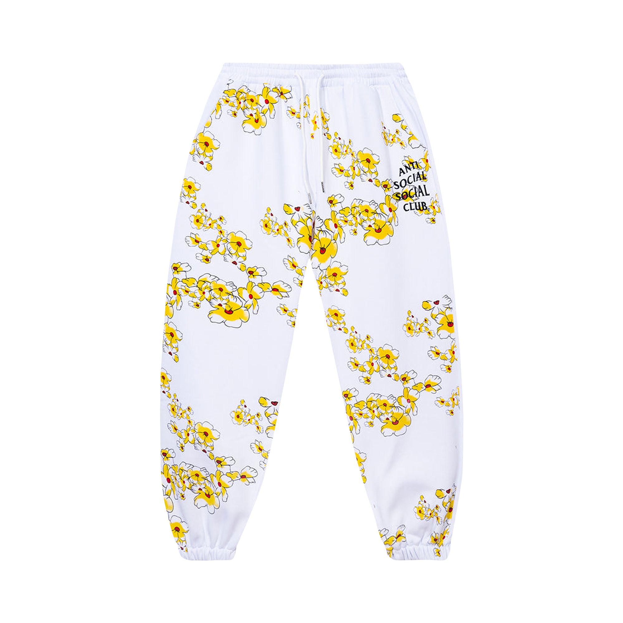 Pre-owned Anti Social Social Club Draw Conclusions Sweatpants 'white' | Men's Size S