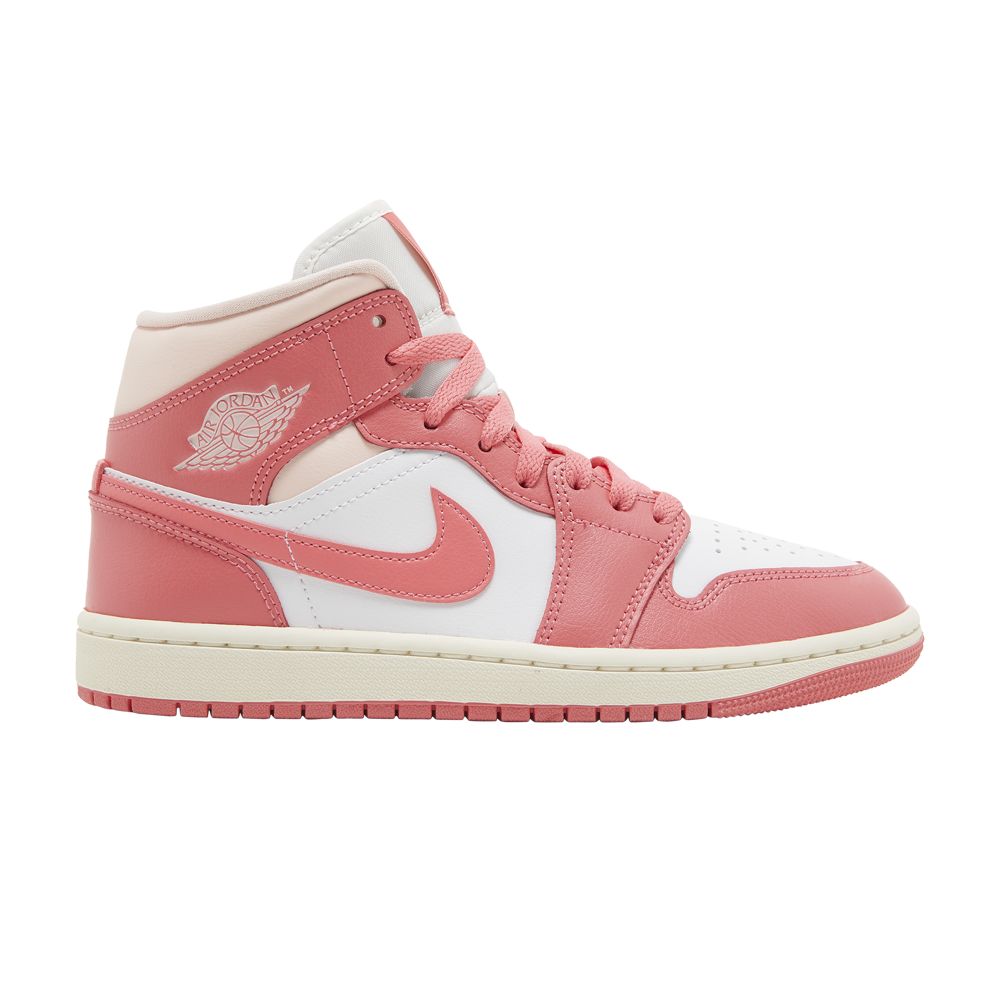 Pre-owned Air Jordan Wmns 1 Mid 'strawberries And Cream' In Pink