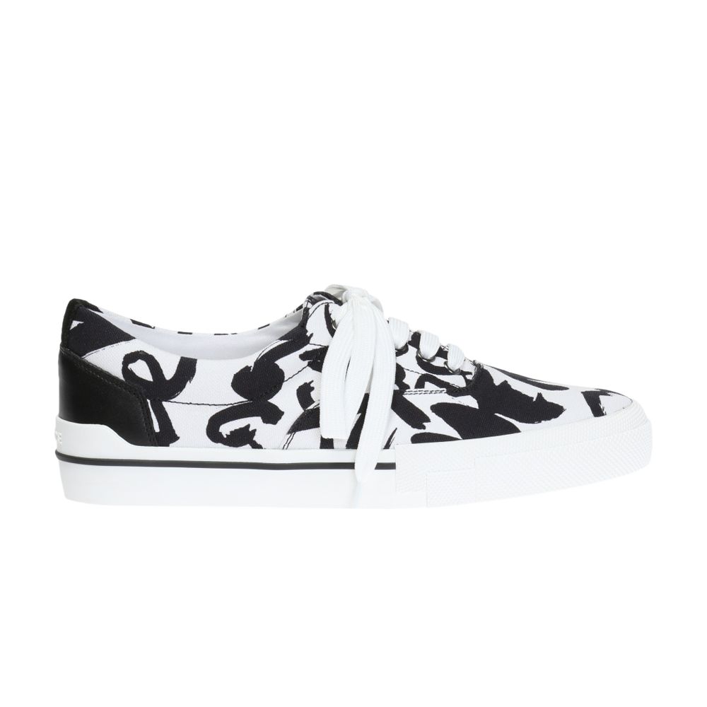 Pre-owned Versace Canvas Sneaker 'brushstroke' | White | Men's Size 42