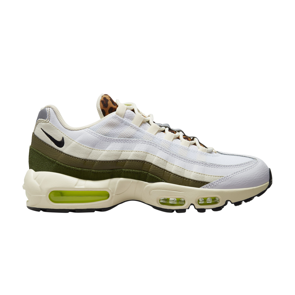 Pre-owned Nike Air Max 95 'leopard Tongue' In White
