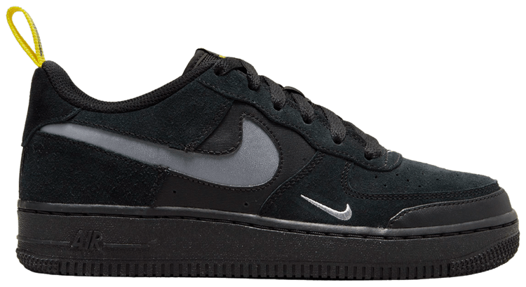 Nike Air Force 1 Low GS Cut Out Swoosh Grey