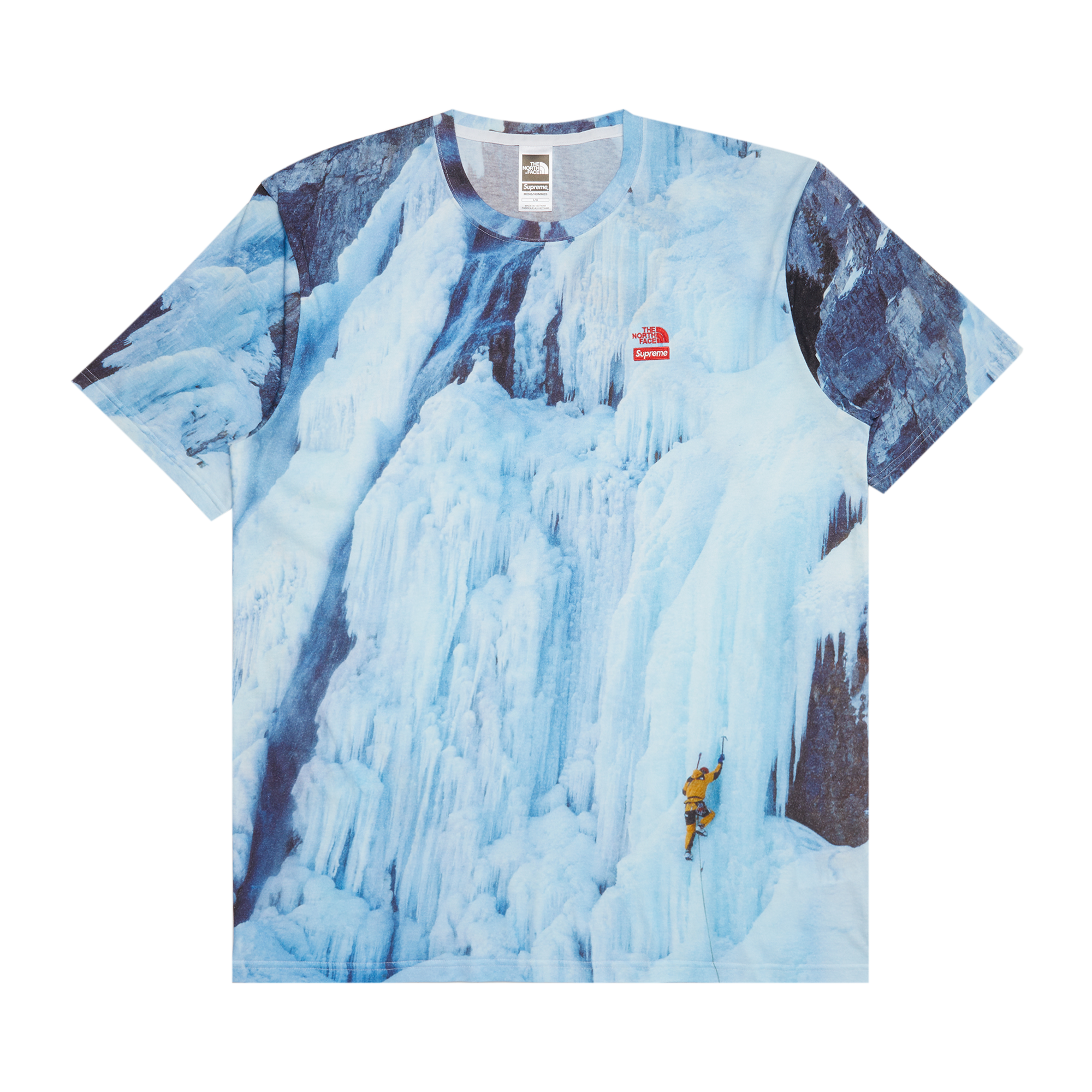 Pre-owned Supreme X The North Face Ice Climb Tee 'multicolor' In Blue