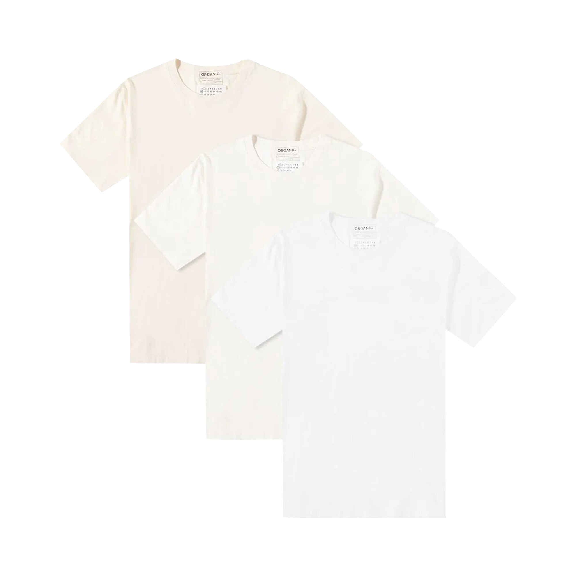 Pre-owned Maison Margiela Classic Tee (3 Pack) 'shades Of White'