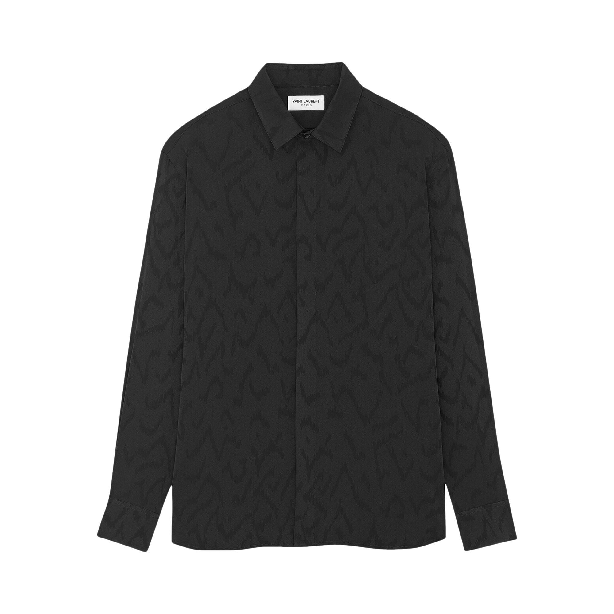 Pre-owned Saint Laurent Silk Shirt 'black' | Men's Size 41