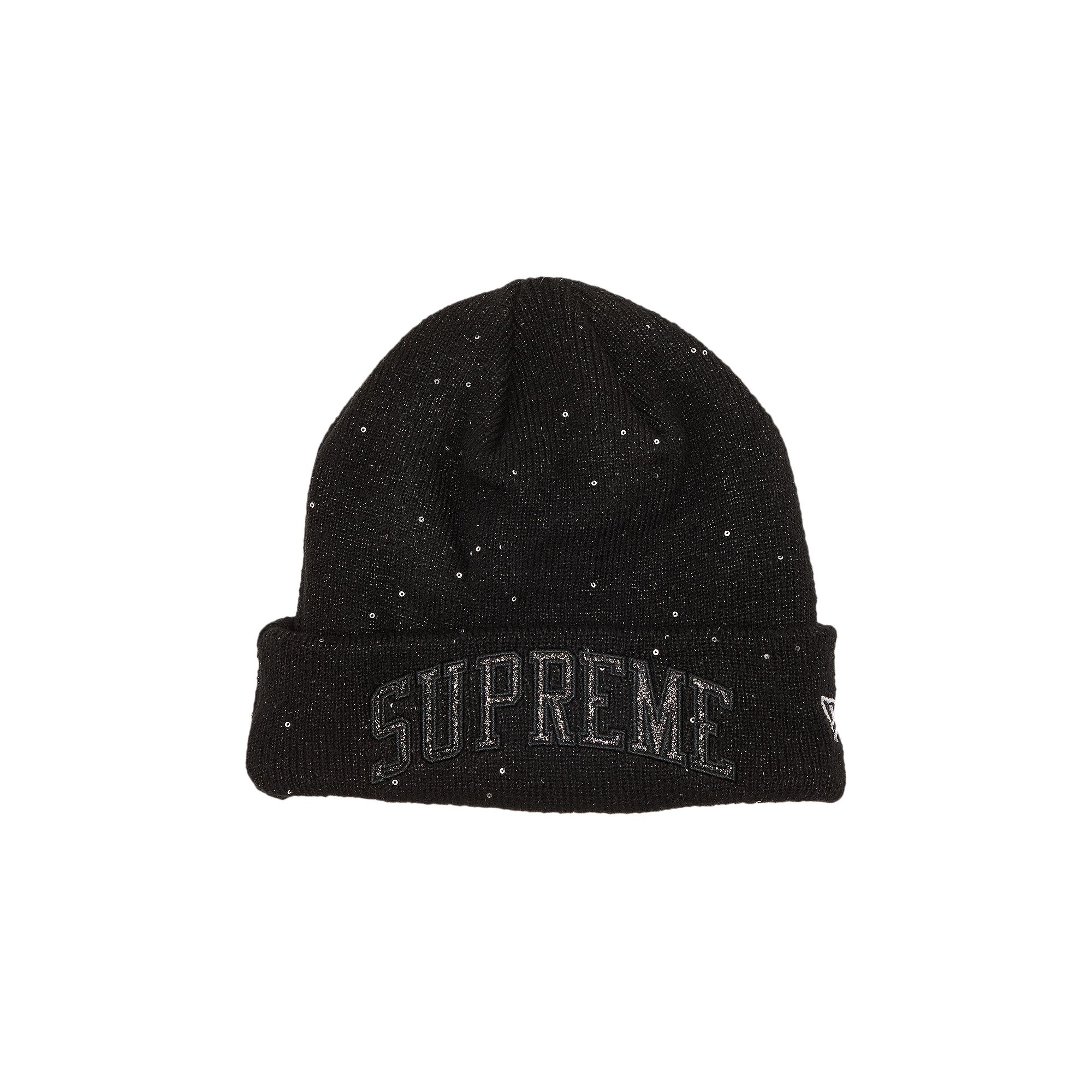 Pre-owned Supreme X New Era Metallic Arc Beanie 'black'