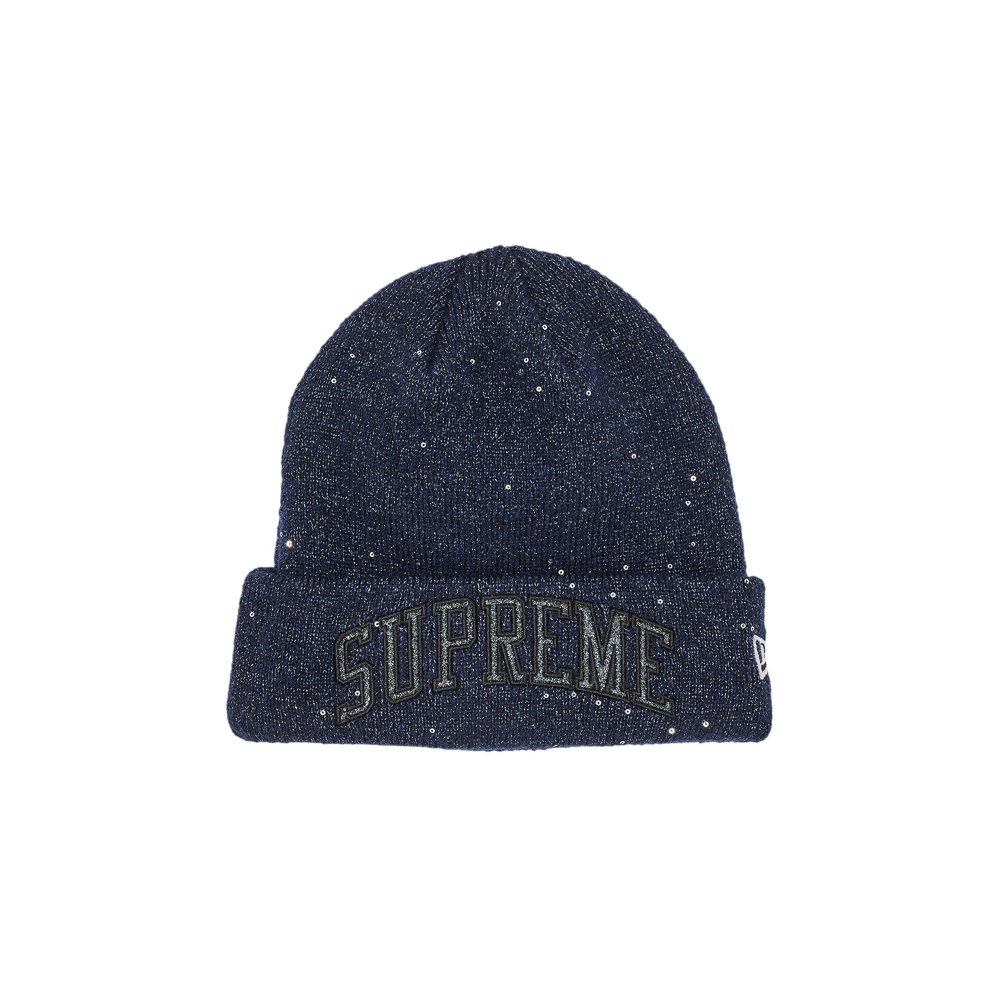Pre-owned Supreme X New Era Metallic Arc Beanie 'navy' | Blue | Men's Size Onesize