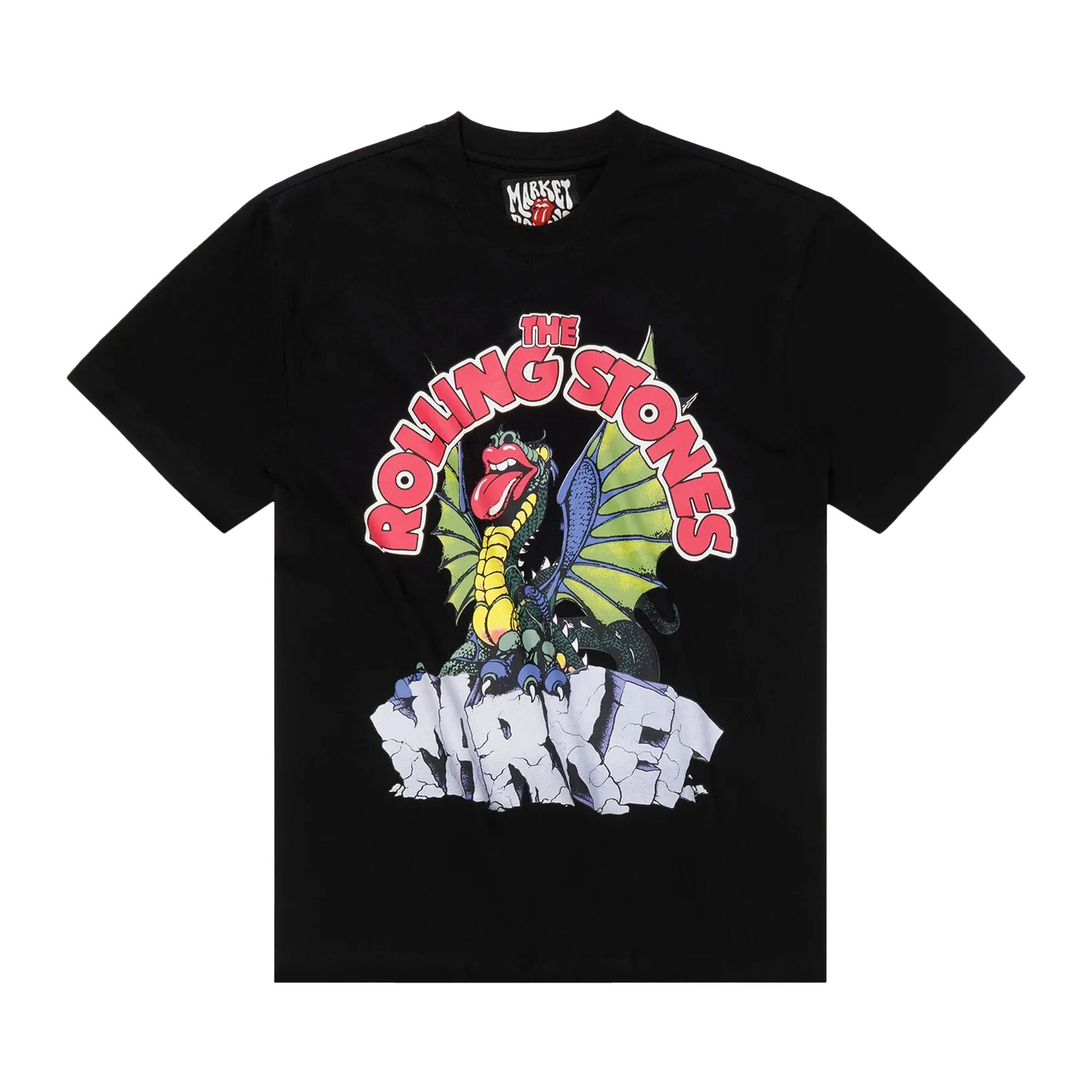 Market x Rolling Stones Dragon Short-Sleeve Tee 'Black' | Men's Size M