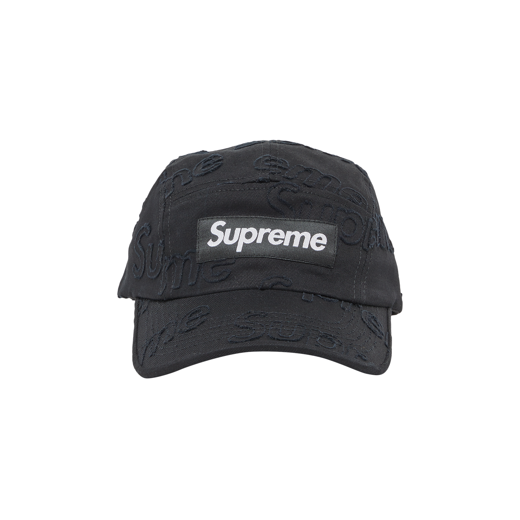 Pre-owned Supreme Lasered Twill Camp Cap 'black'