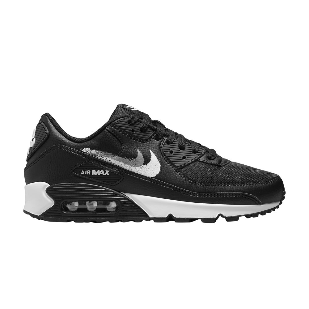Nike Air Max 90 'Spray Paint Swoosh' | Black | Men's Size 10
