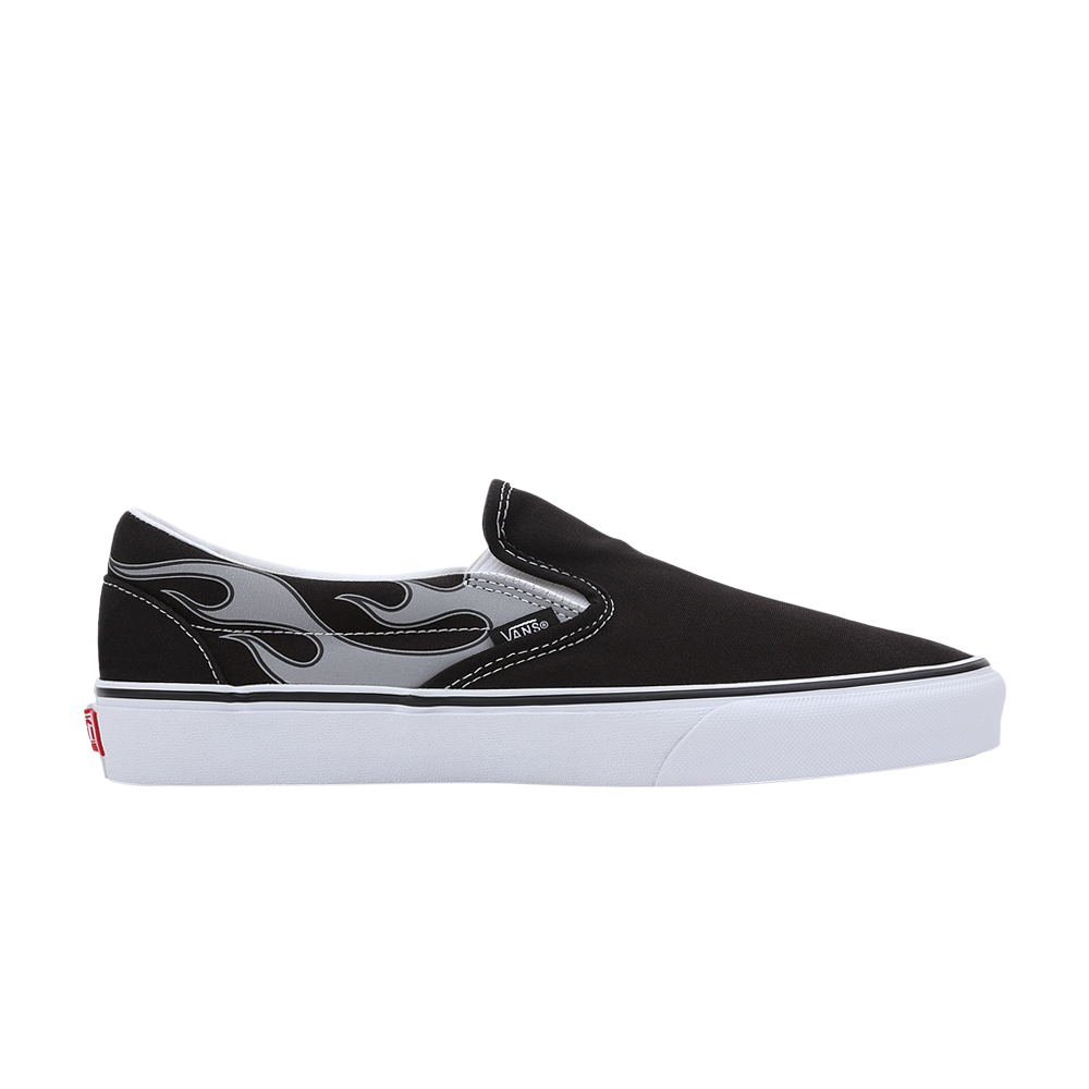 Pre-owned Vans Classic Slip-on 'reflective Flame' In Black