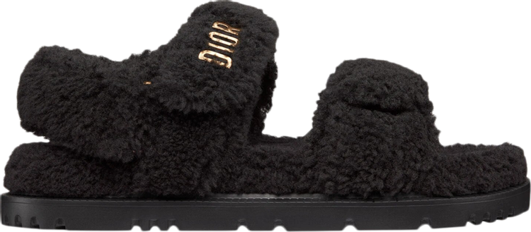 Dior Wmns Dioract Sandal 'Black Shearling'