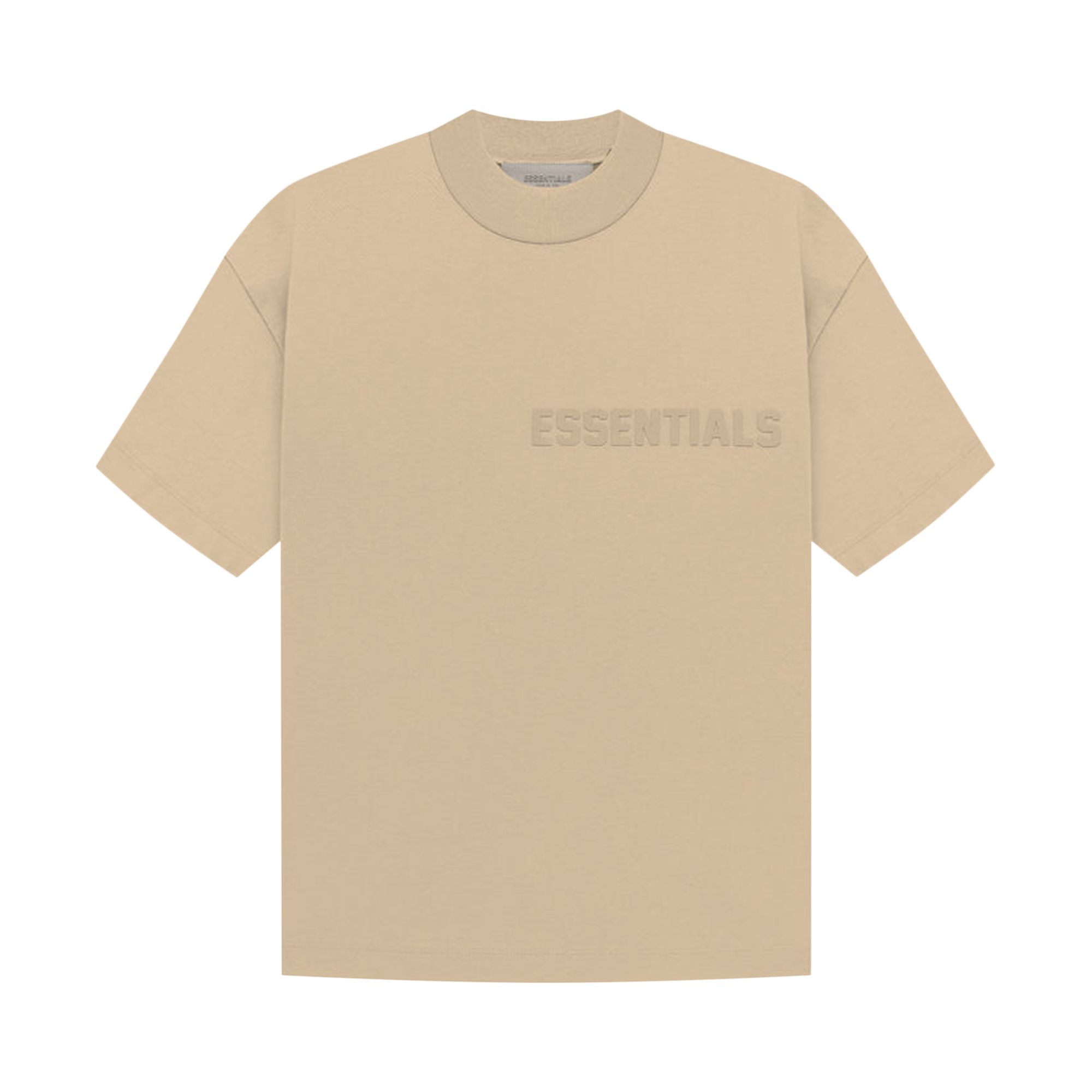 Pre-owned Essentials Fear Of God Short-sleeve Tee 'sand' In Tan