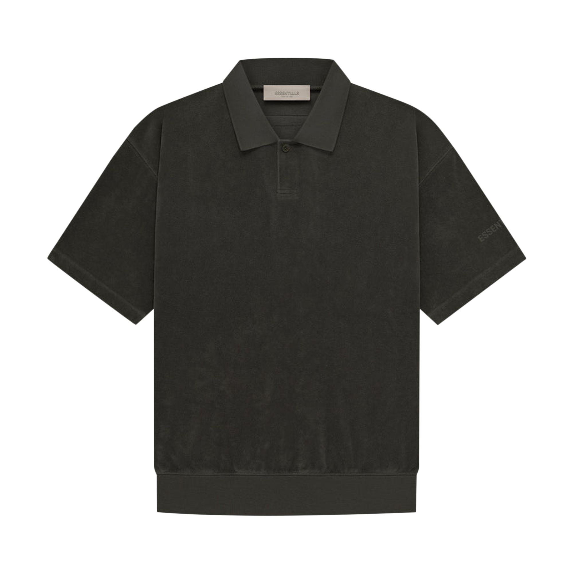 Pre-owned Essentials Fear Of God Terry Polo 'off Black'