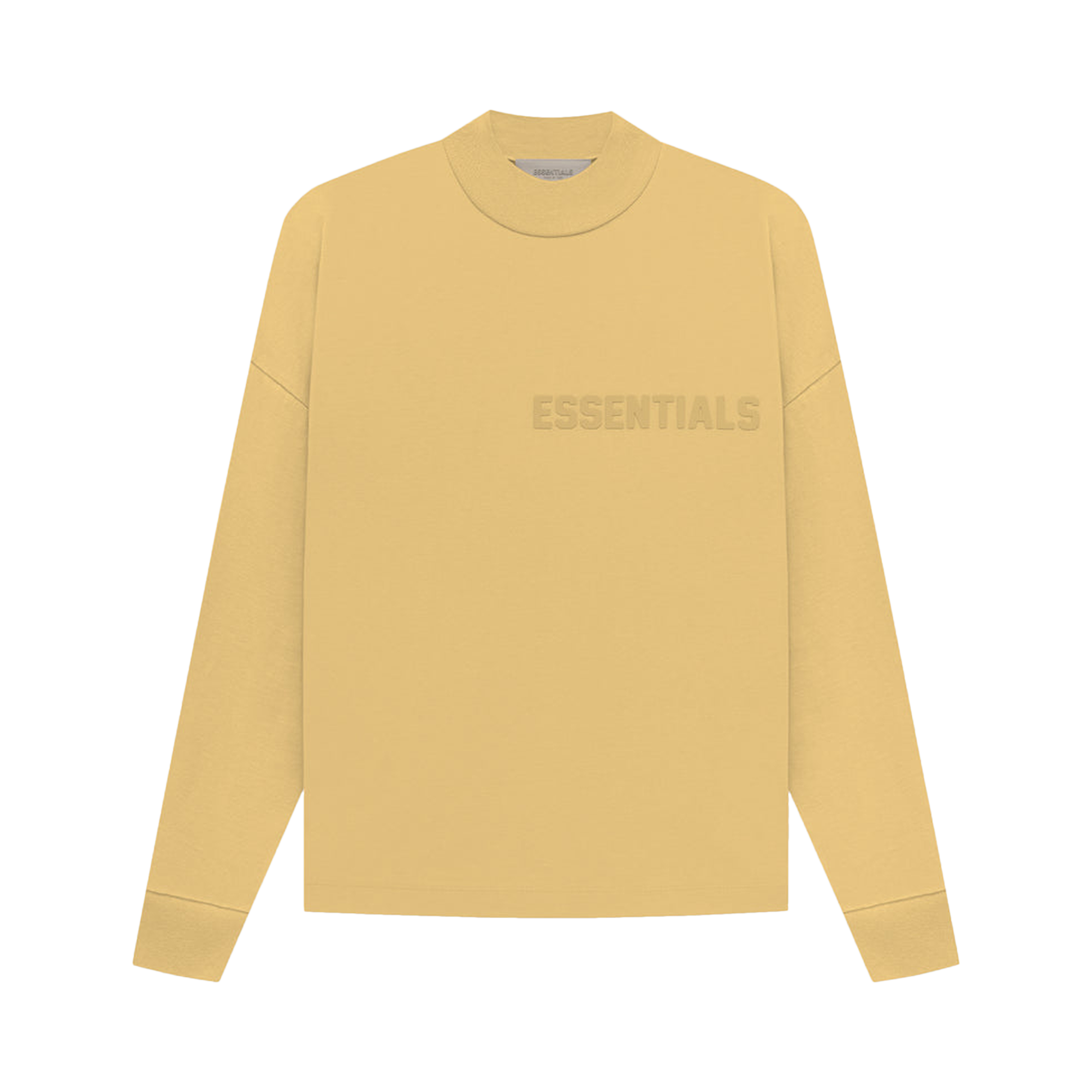Pre-owned Essentials Fear Of God  Long-sleeve Tee 'light Tuscan' In Yellow