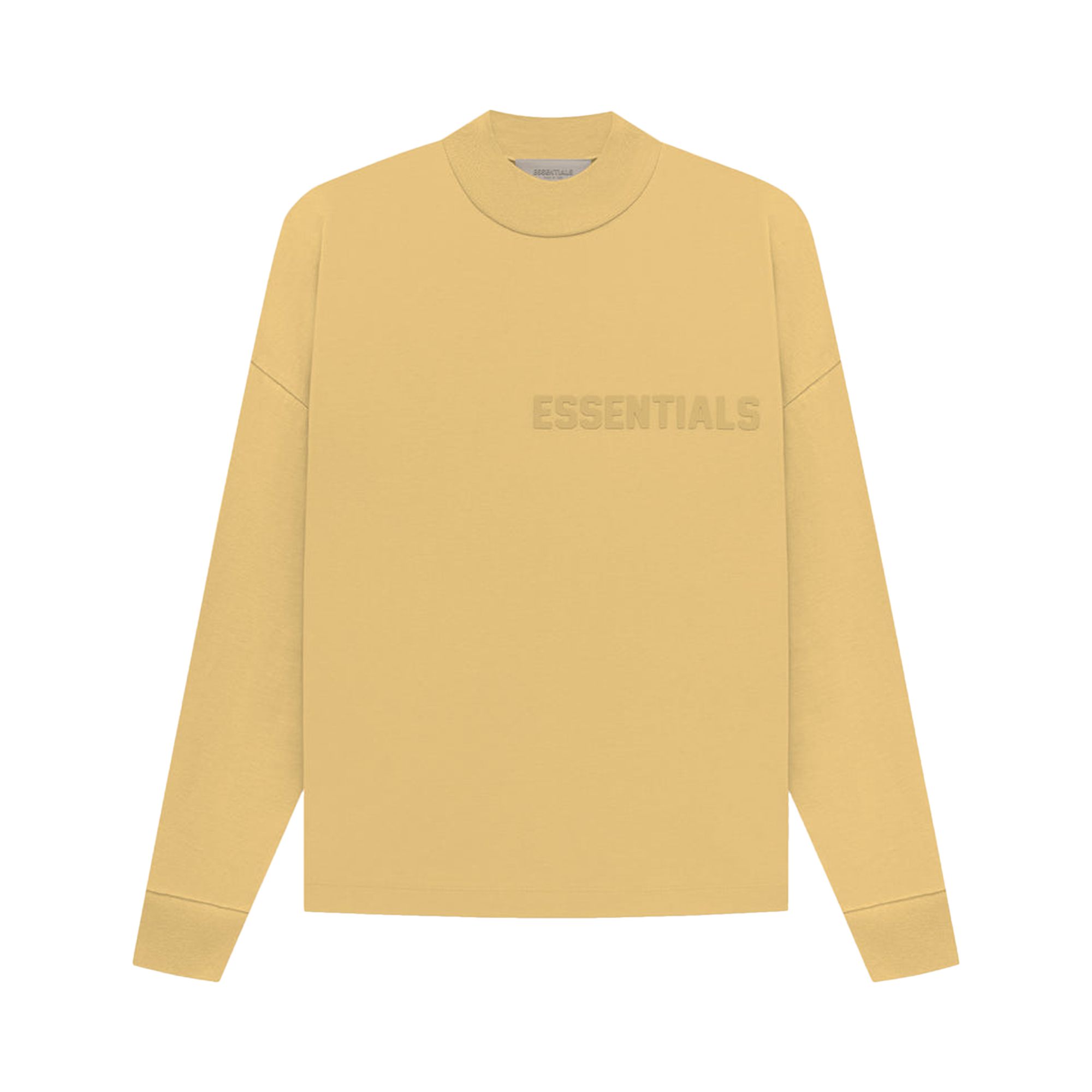 Pre-owned Essentials Fear Of God Long-sleeve Tee 'light Tuscan' In Yellow