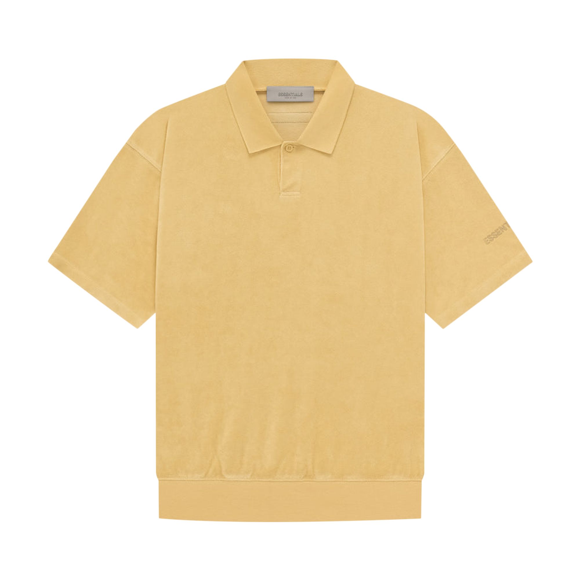Pre-owned Essentials Fear Of God Terry Polo 'light Tuscan' In Yellow