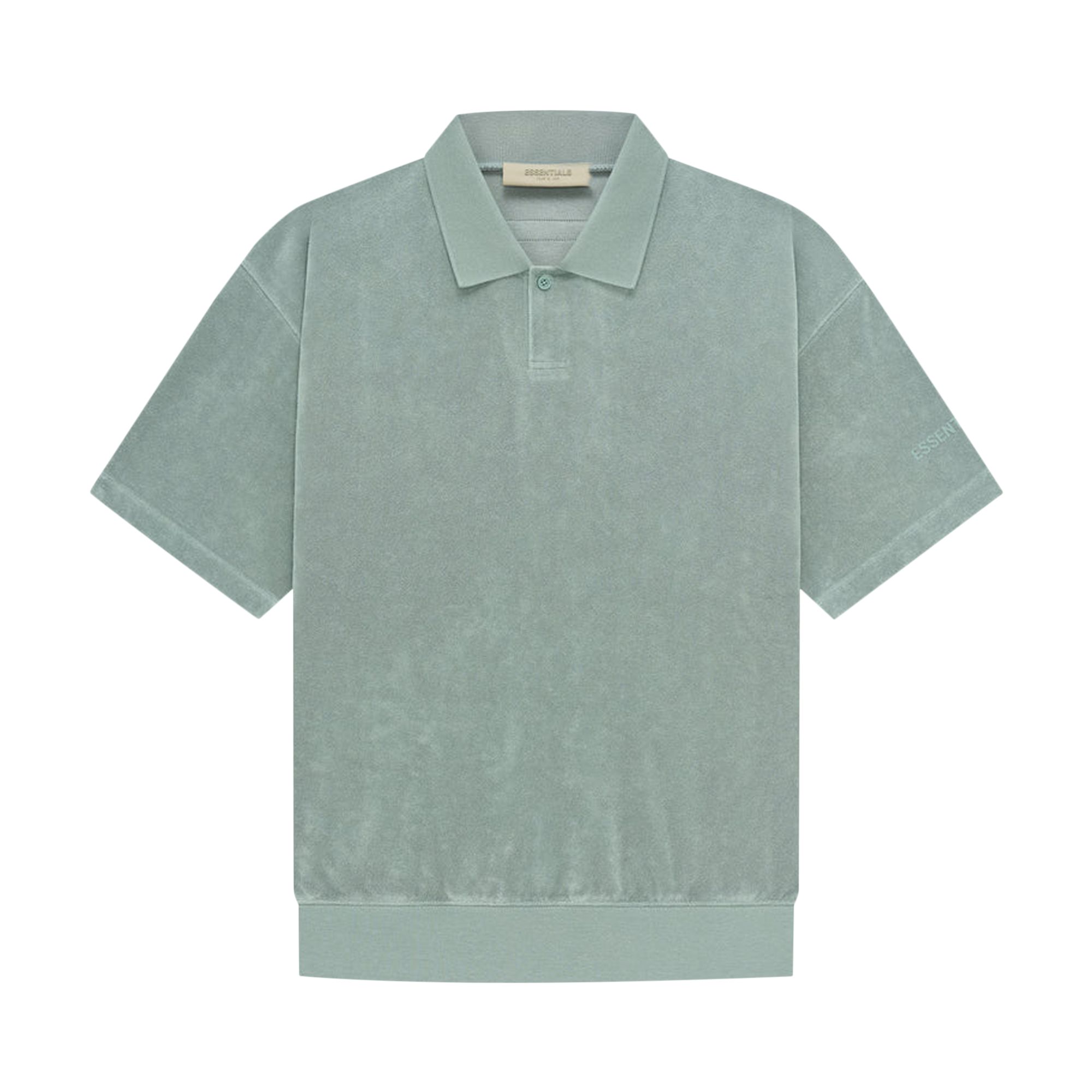 Pre-owned Essentials Fear Of God Terry Polo 'sycamore' In Green