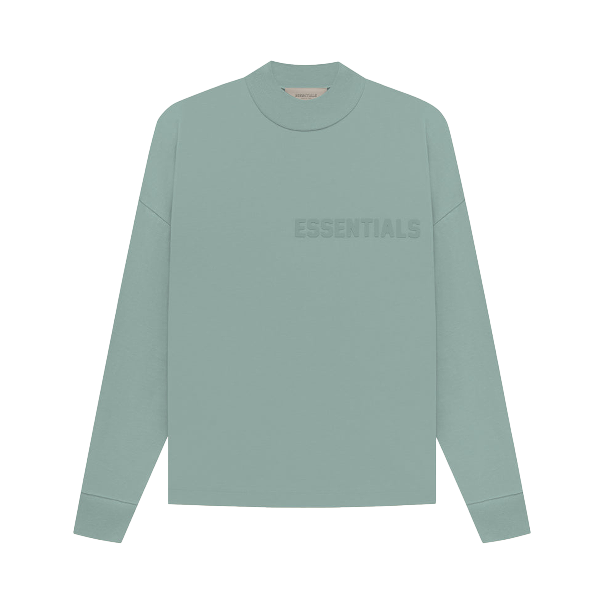 Pre-owned Essentials Fear Of God  Long-sleeve Tee 'sycamore' In Green