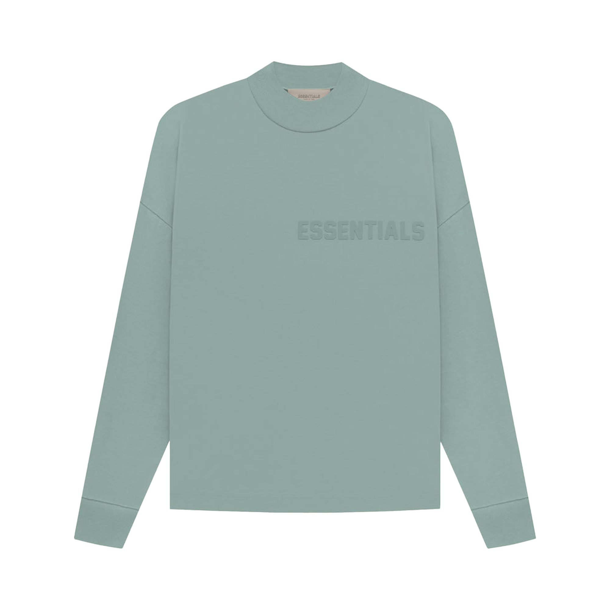 Pre-owned Essentials Fear Of God Long-sleeve Tee 'sycamore' In Green