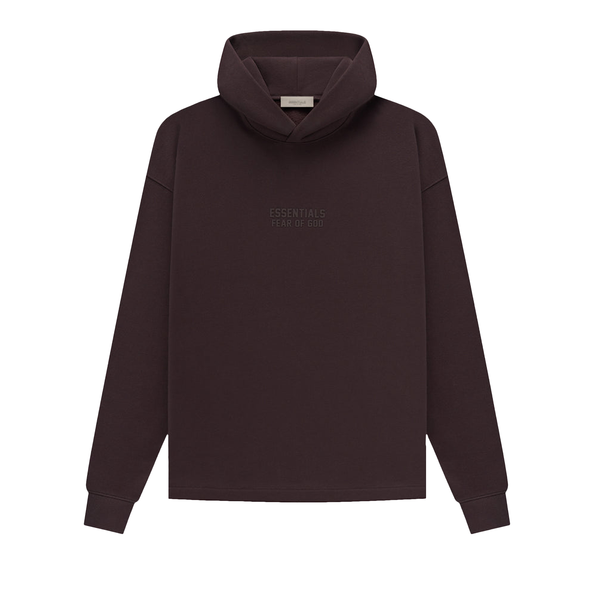 Pre-owned Essentials Fear Of God  Relaxed Hoodie 'plum' In Brown