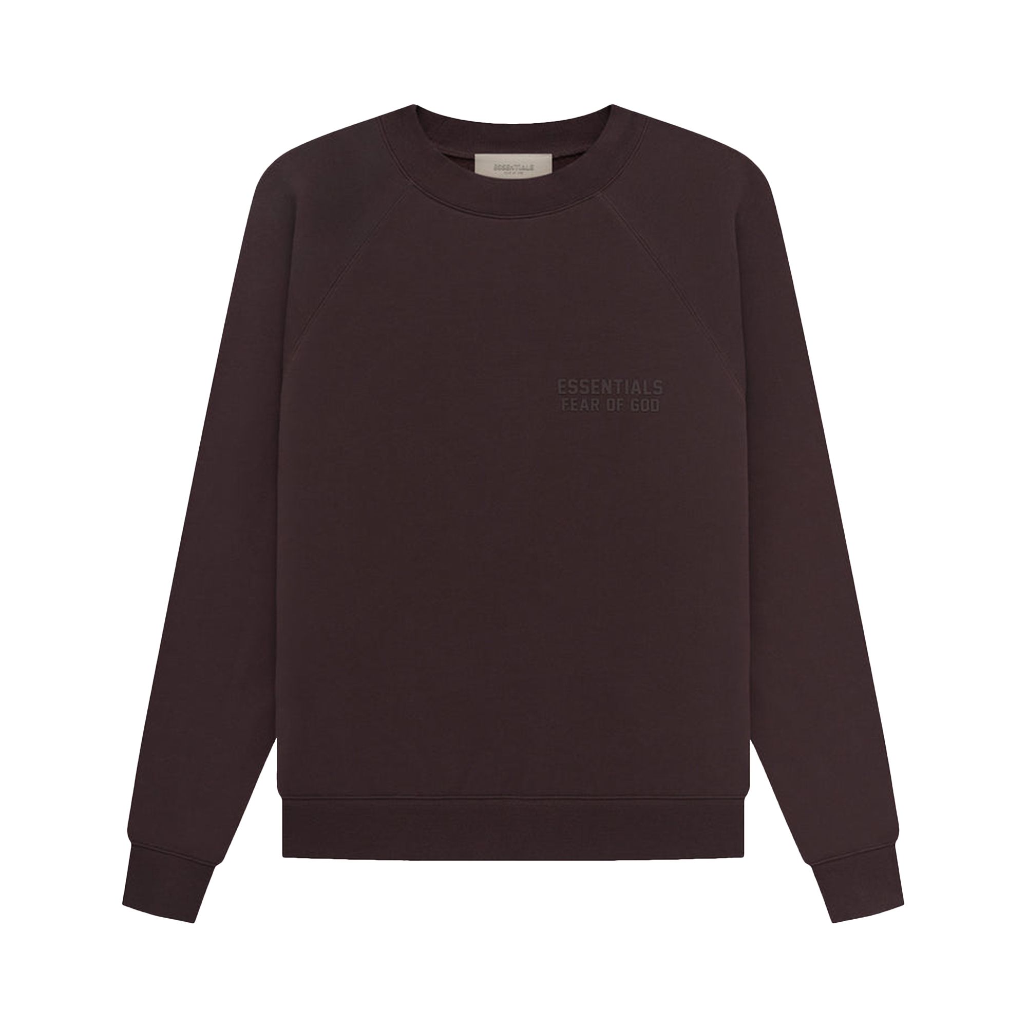 Pre-owned Essentials Fear Of God Crewneck Sweatshirt 'plum' In Brown