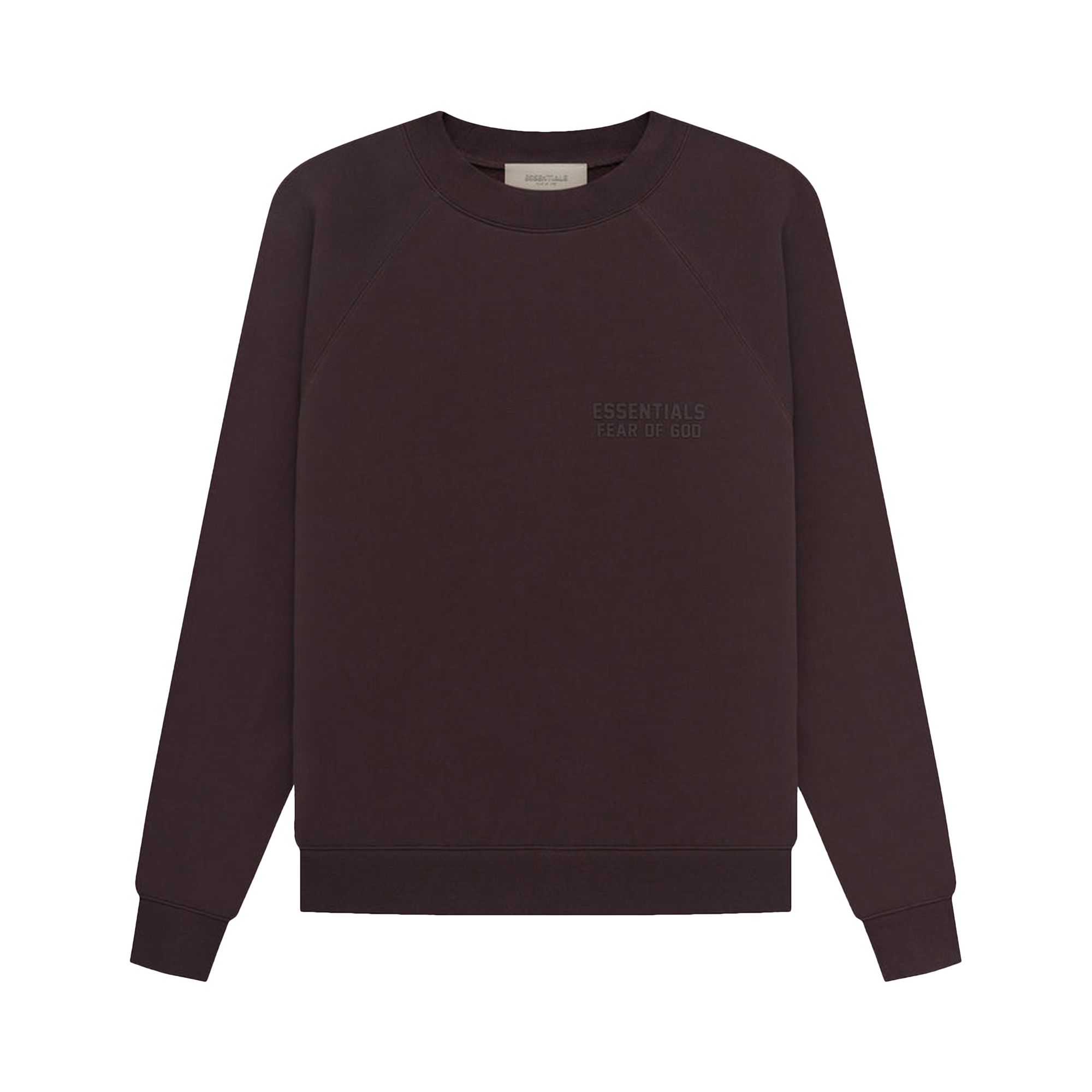 Pre-owned Essentials Fear Of God  Crewneck Sweatshirt 'plum' In Brown