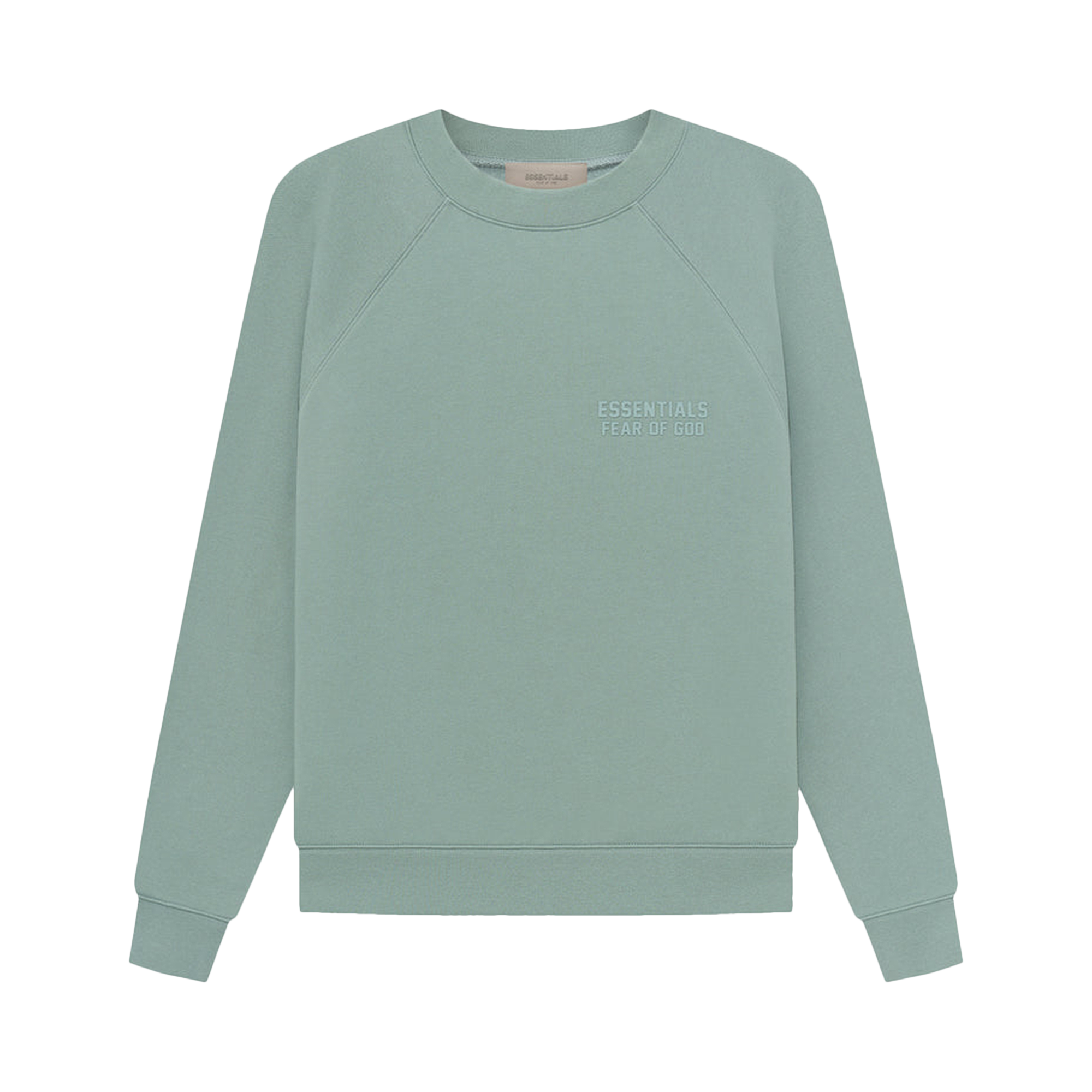 Pre-owned Essentials Fear Of God  Crewneck Sweatshirt 'sycamore' In Green