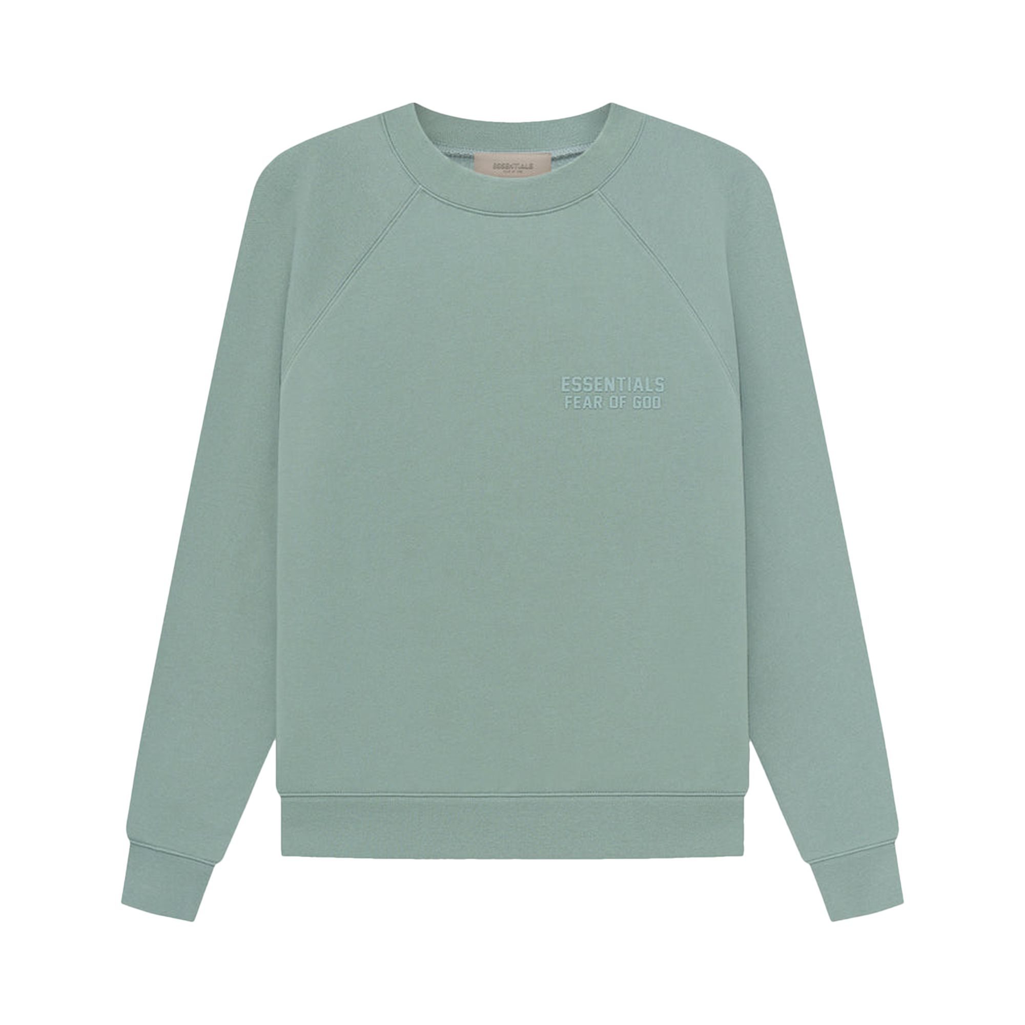 Pre-owned Essentials Fear Of God Crewneck Sweatshirt 'sycamore' In Green