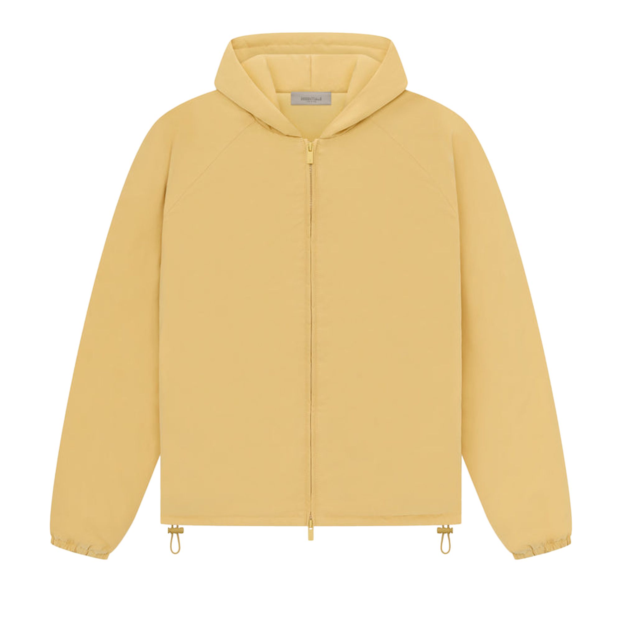Pre-owned Essentials Fear Of God Full Zip Jacket 'light Tuscan' In Yellow