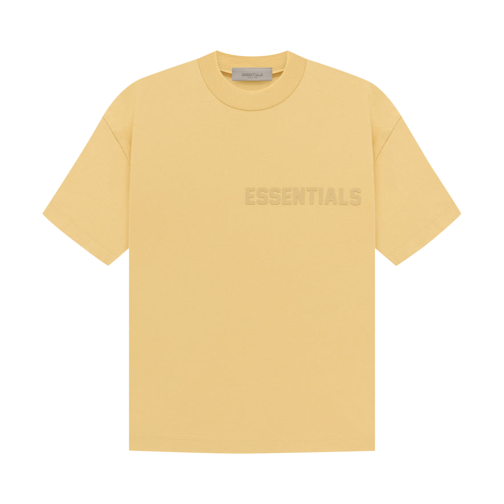 Pre-owned Essentials Fear Of God  Short-sleeve Tee 'light Tuscan' In Yellow