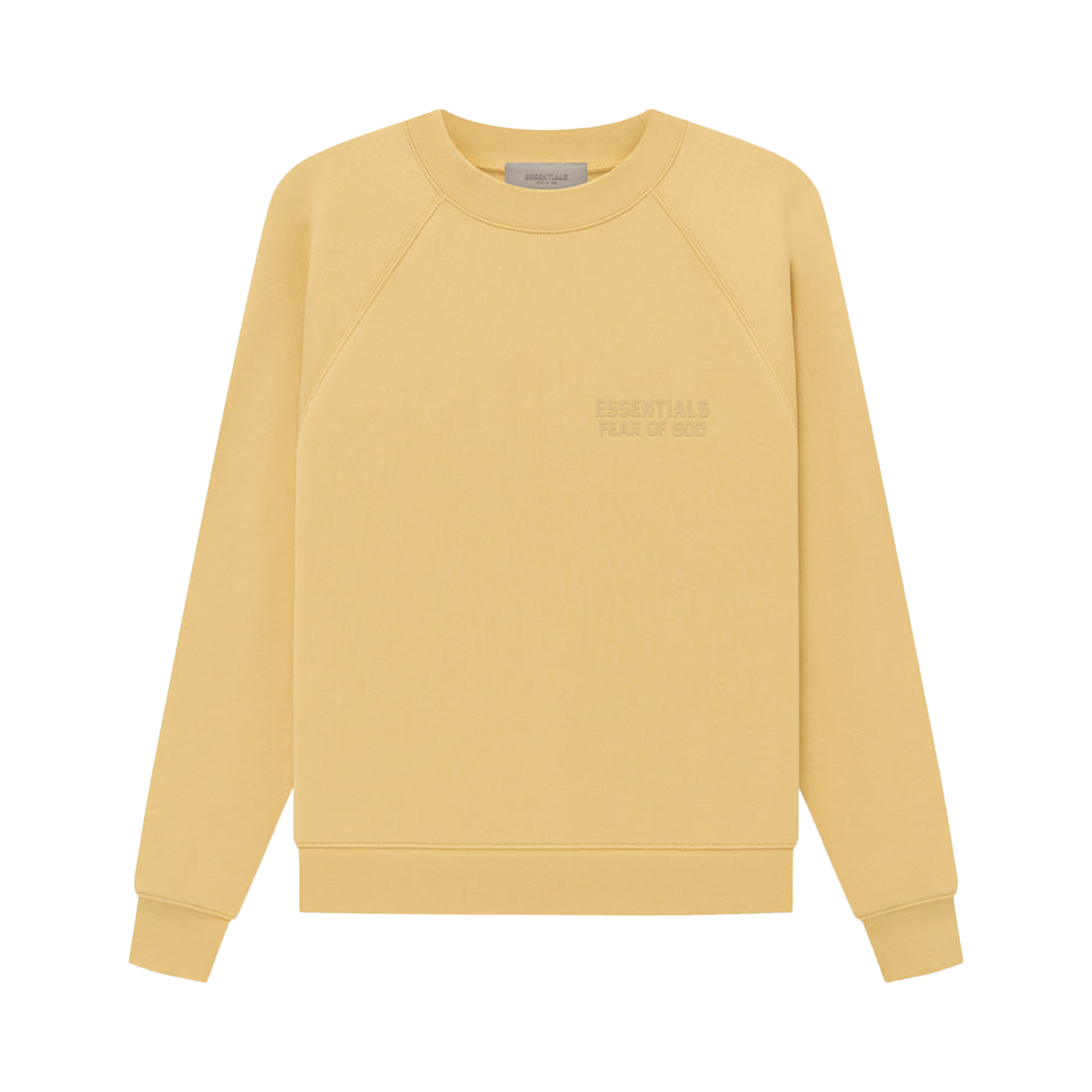 Pre-owned Essentials Fear Of God  Crewneck Sweatshirt 'light Tuscan' In Yellow